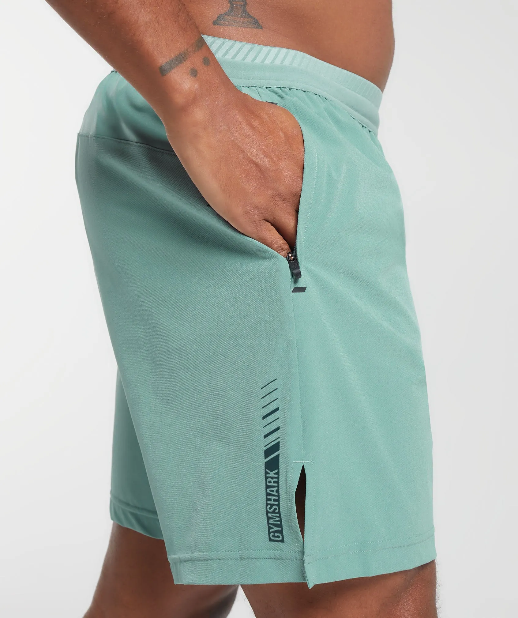 Gymshark Apex 7" Hybrid Shorts - Duck Egg Blue