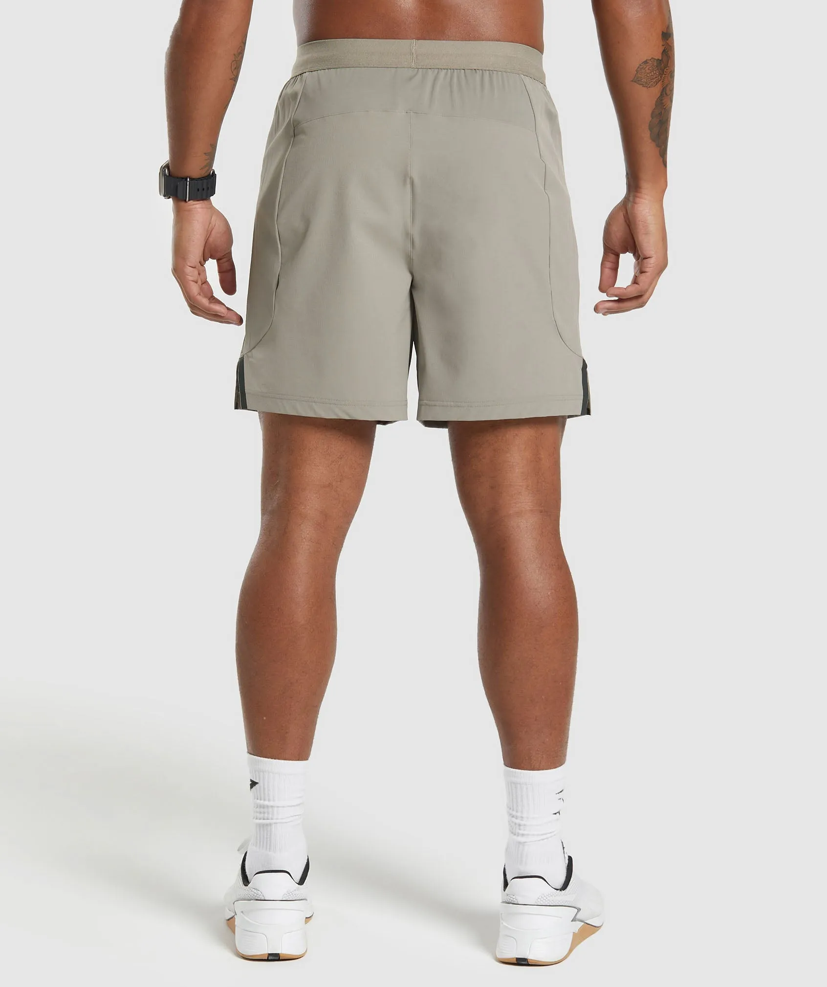 Gymshark Apex 7" Hybrid Shorts - Linen Brown