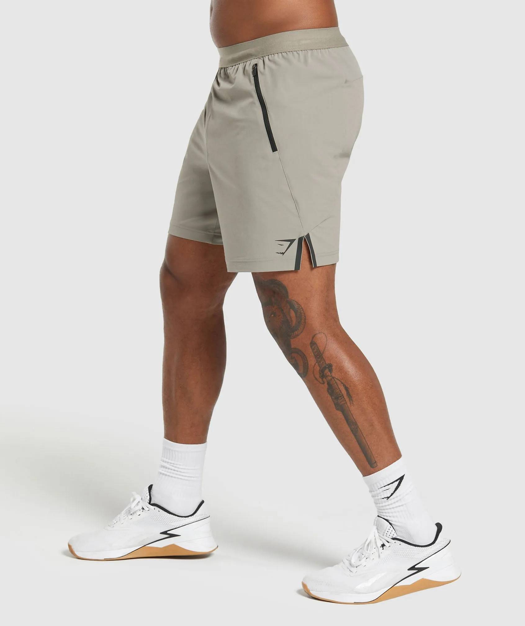 Gymshark Apex 7" Hybrid Shorts - Linen Brown