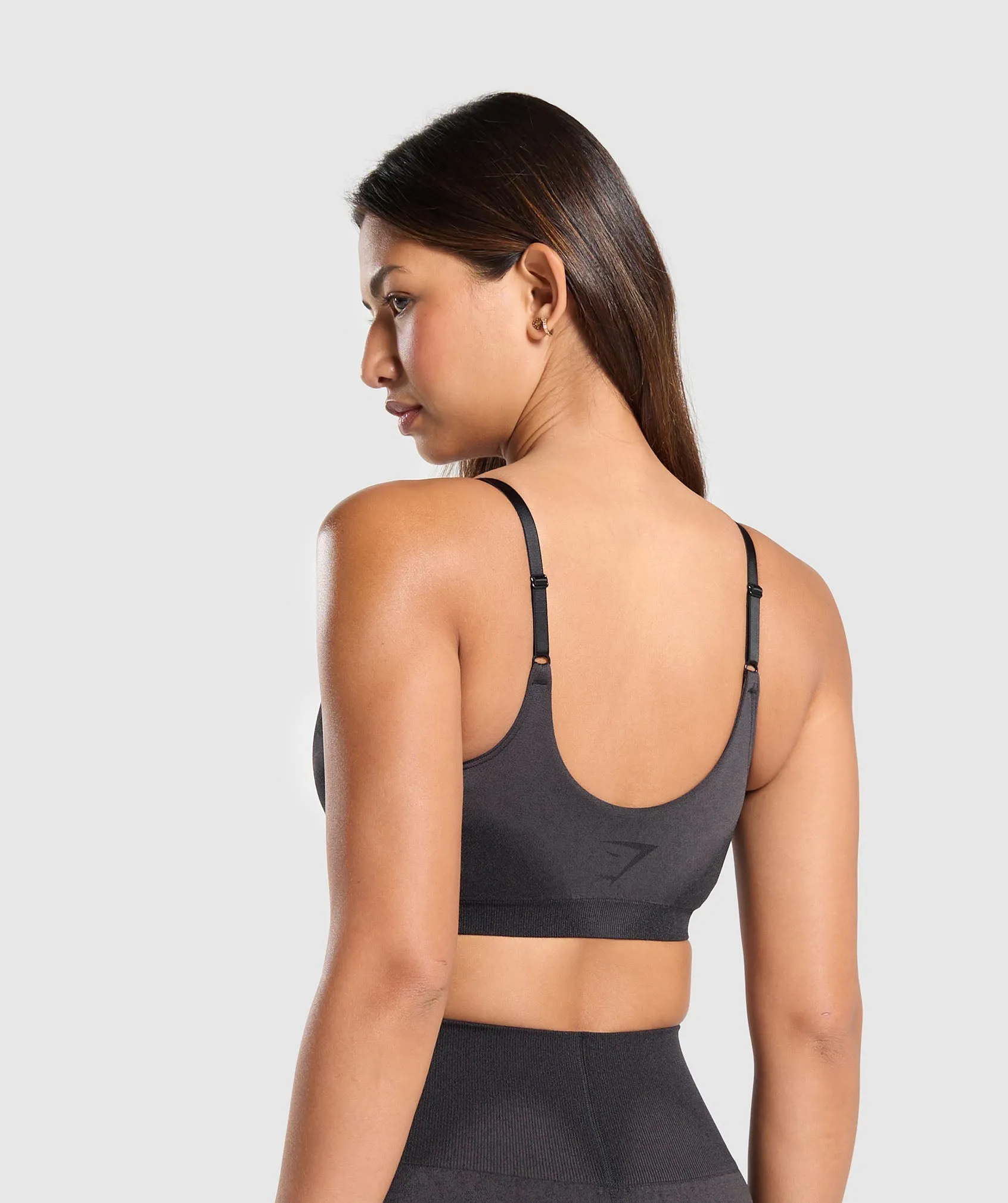 Gymshark Blur Seamless Bralette - Black/Asphalt Grey