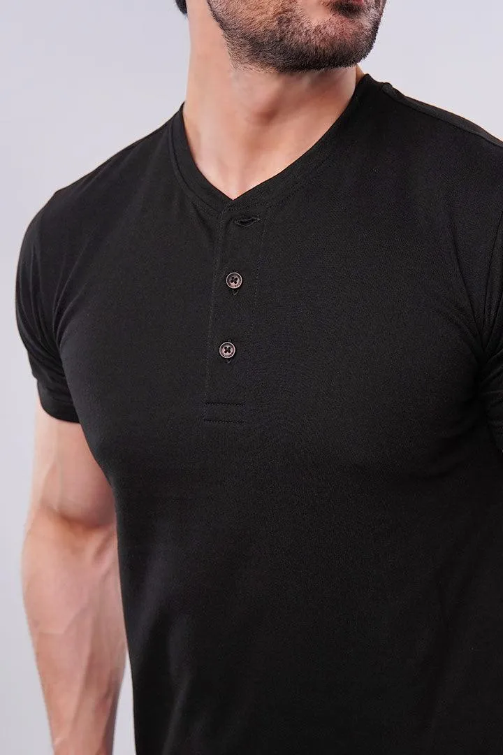 Henley T-Shirt - Black