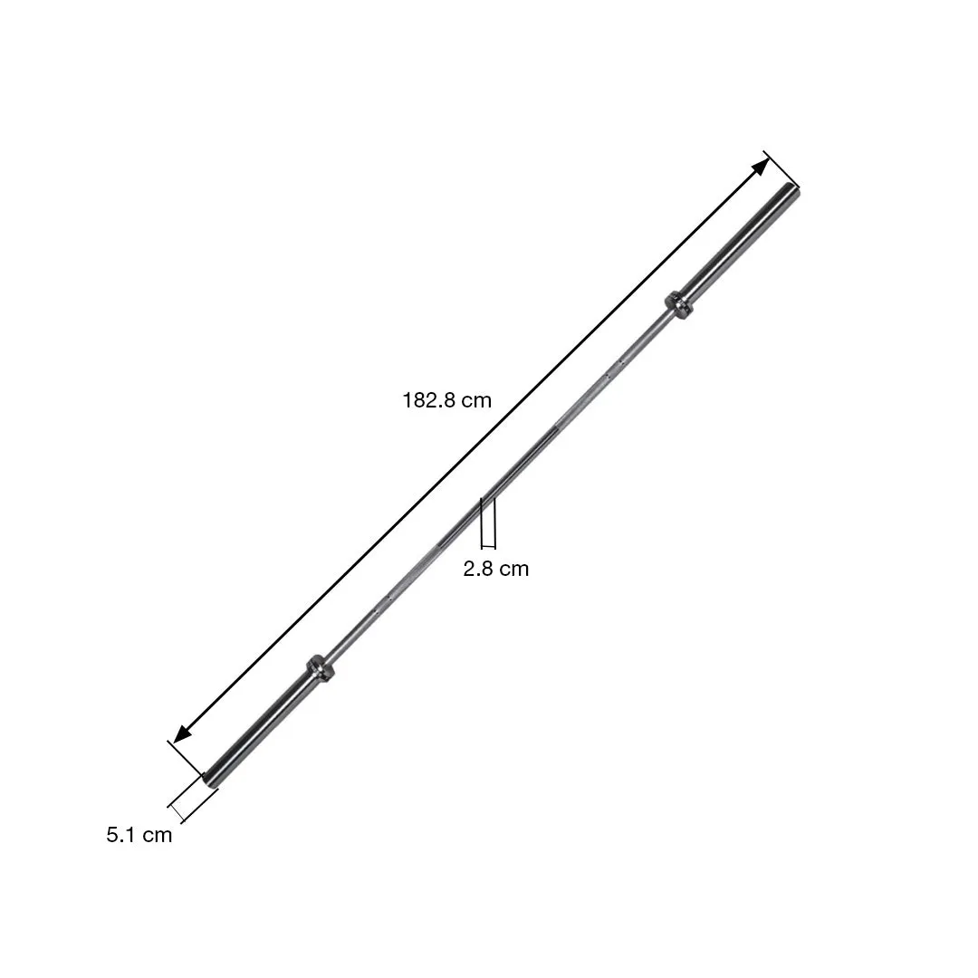 Hit Fitness Semi Commercial 15kg Olympic Barbell | 6ft