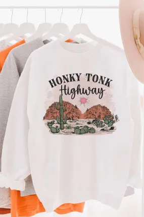 HONKY TONK HIGHWAY GRAPHIC SWEATSHIRT PLUS SIZE