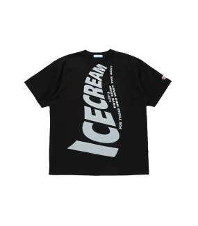 ICECREAM LOGO T-SHIRT - BLACK