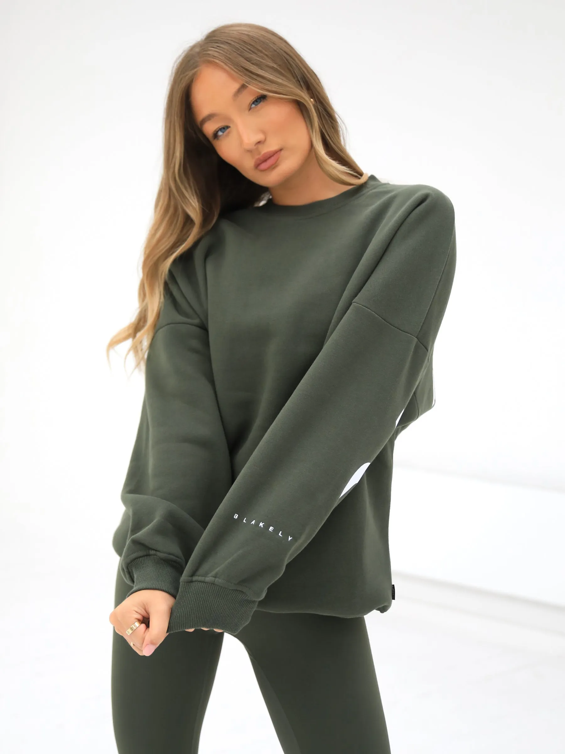 Isabel Oversized Jumper - Khaki Green