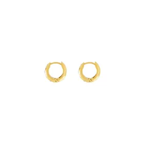 Joy Waterproof Clear CZ Huggie Earring 18K Gold Plating