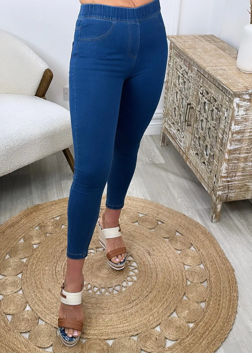 Kathleen Blue High Waist Jeggings