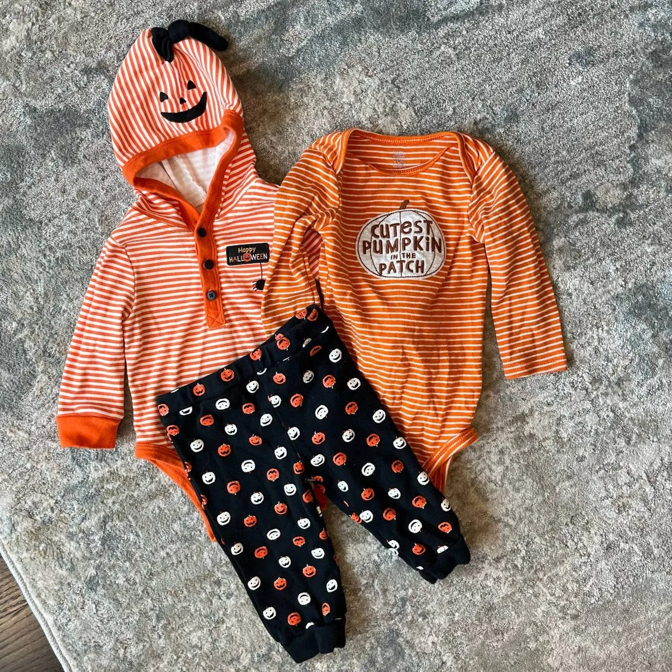 Little Me Halloween Pumpkin Set 9 Months