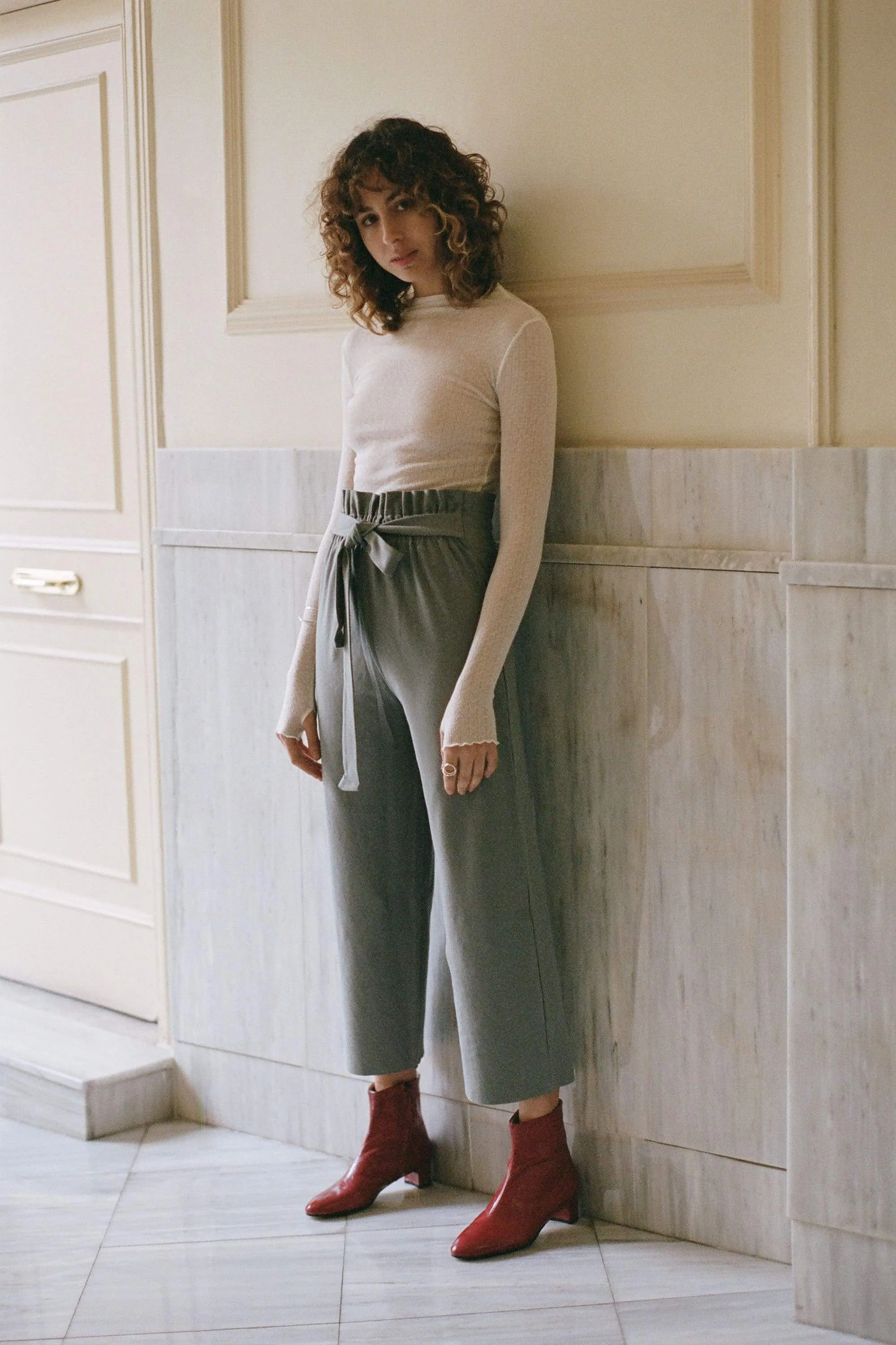 lounge pants grey-green <br> by Cossac