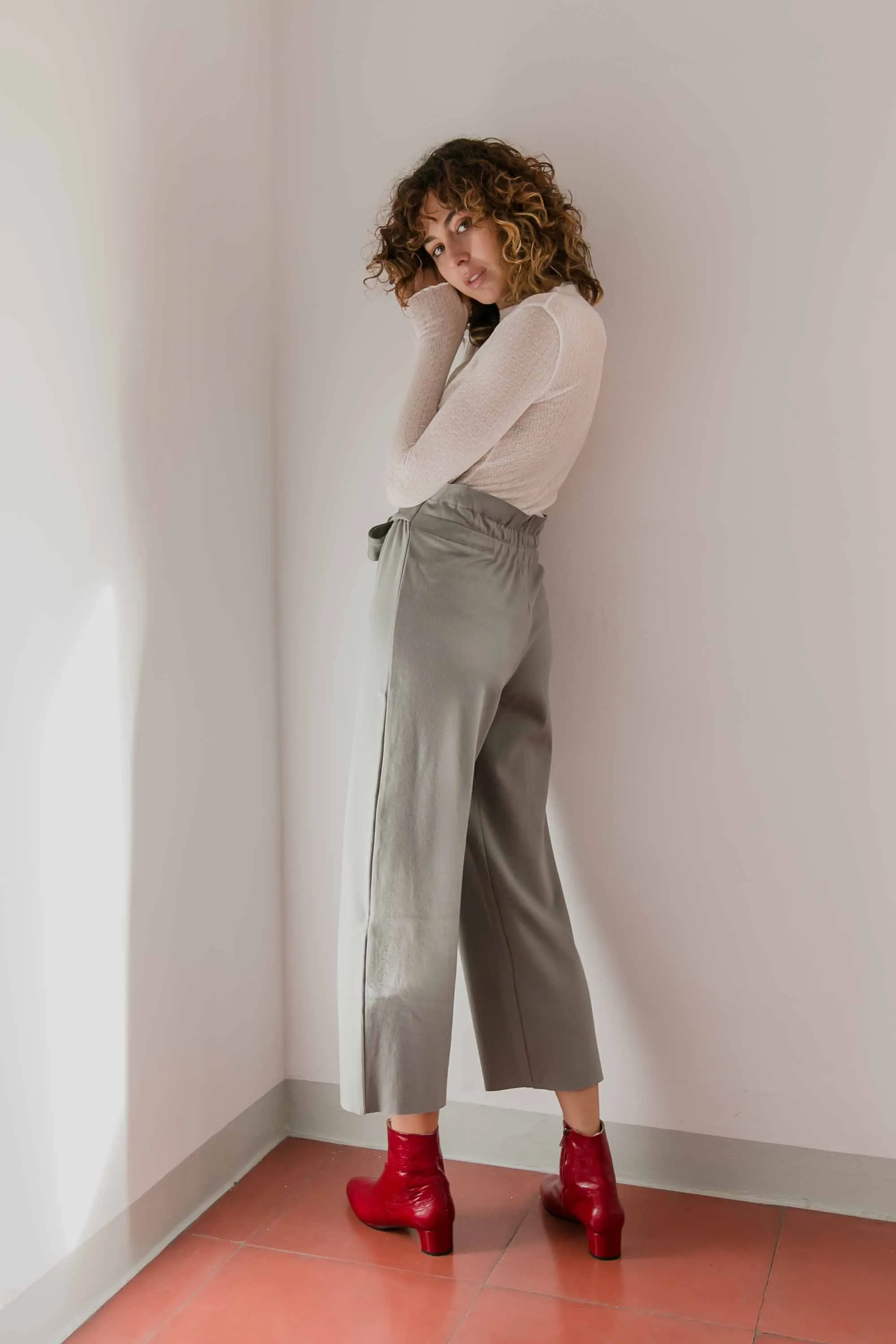 lounge pants grey-green <br> by Cossac