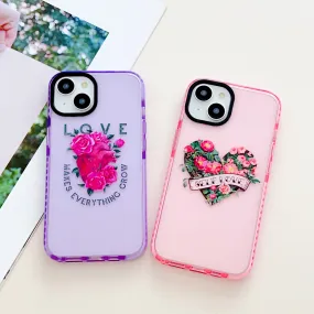 Love Makes Everything Grow Designer Impact Proof Case for iPhone