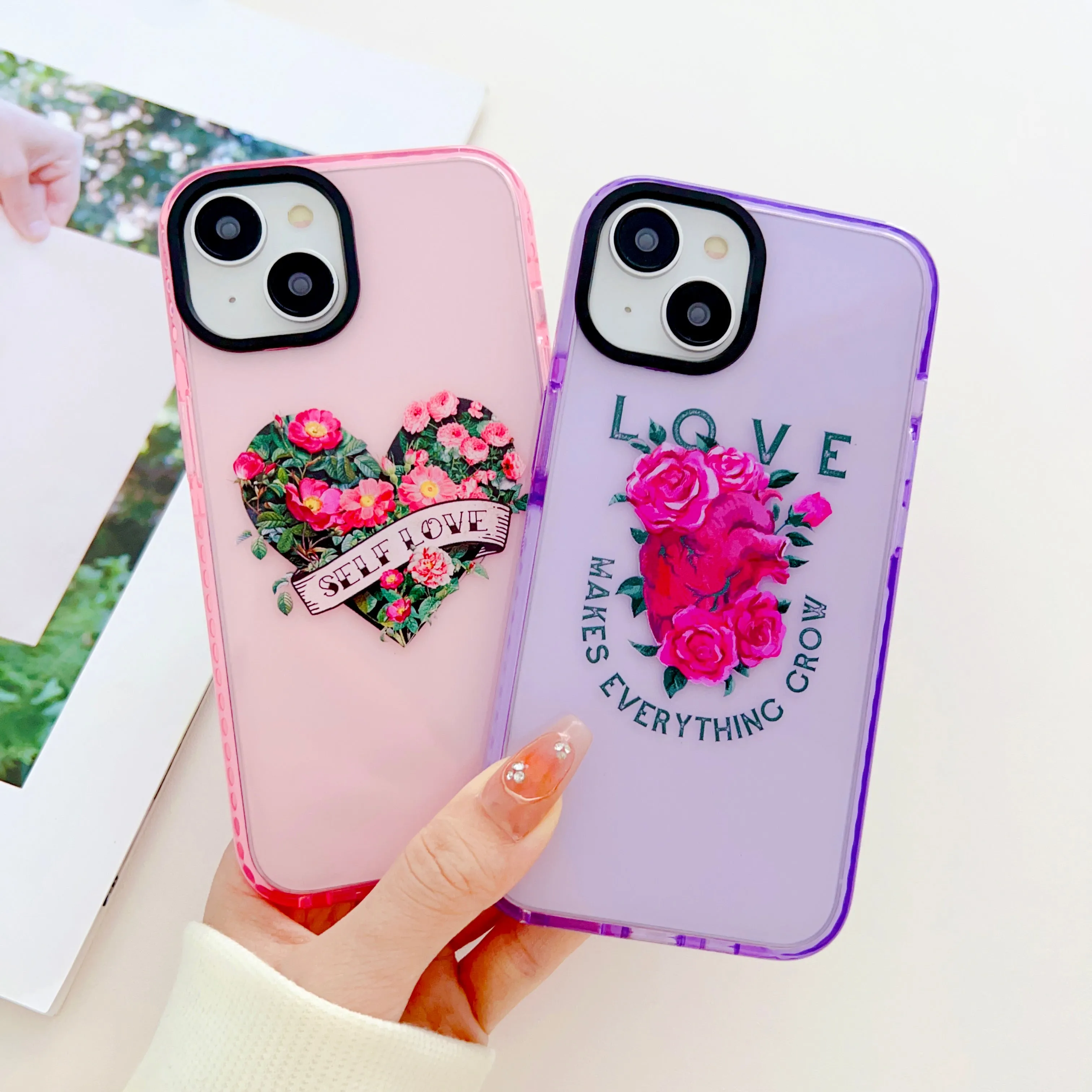 Love Makes Everything Grow Designer Impact Proof Case for iPhone