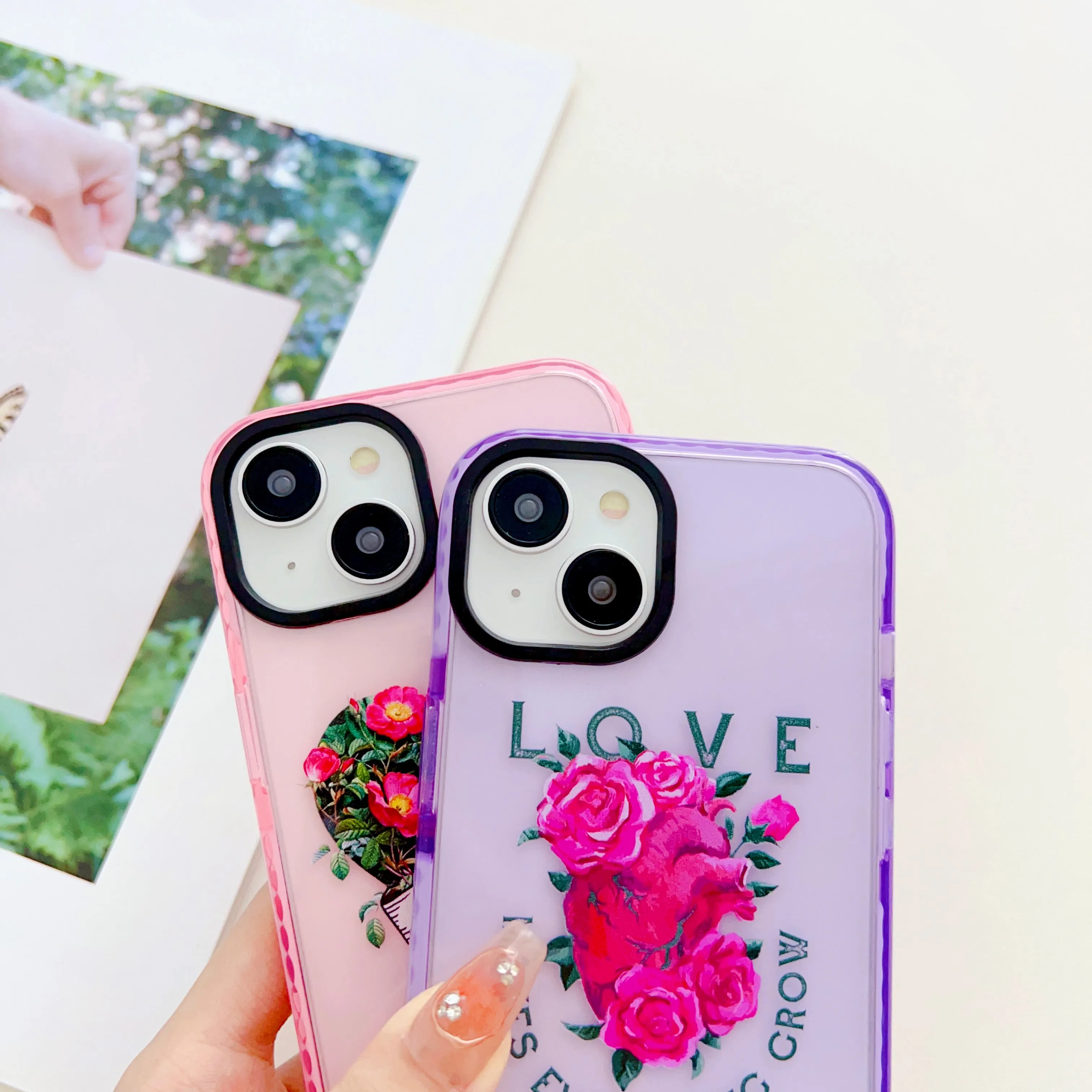 Love Makes Everything Grow Designer Impact Proof Case for iPhone