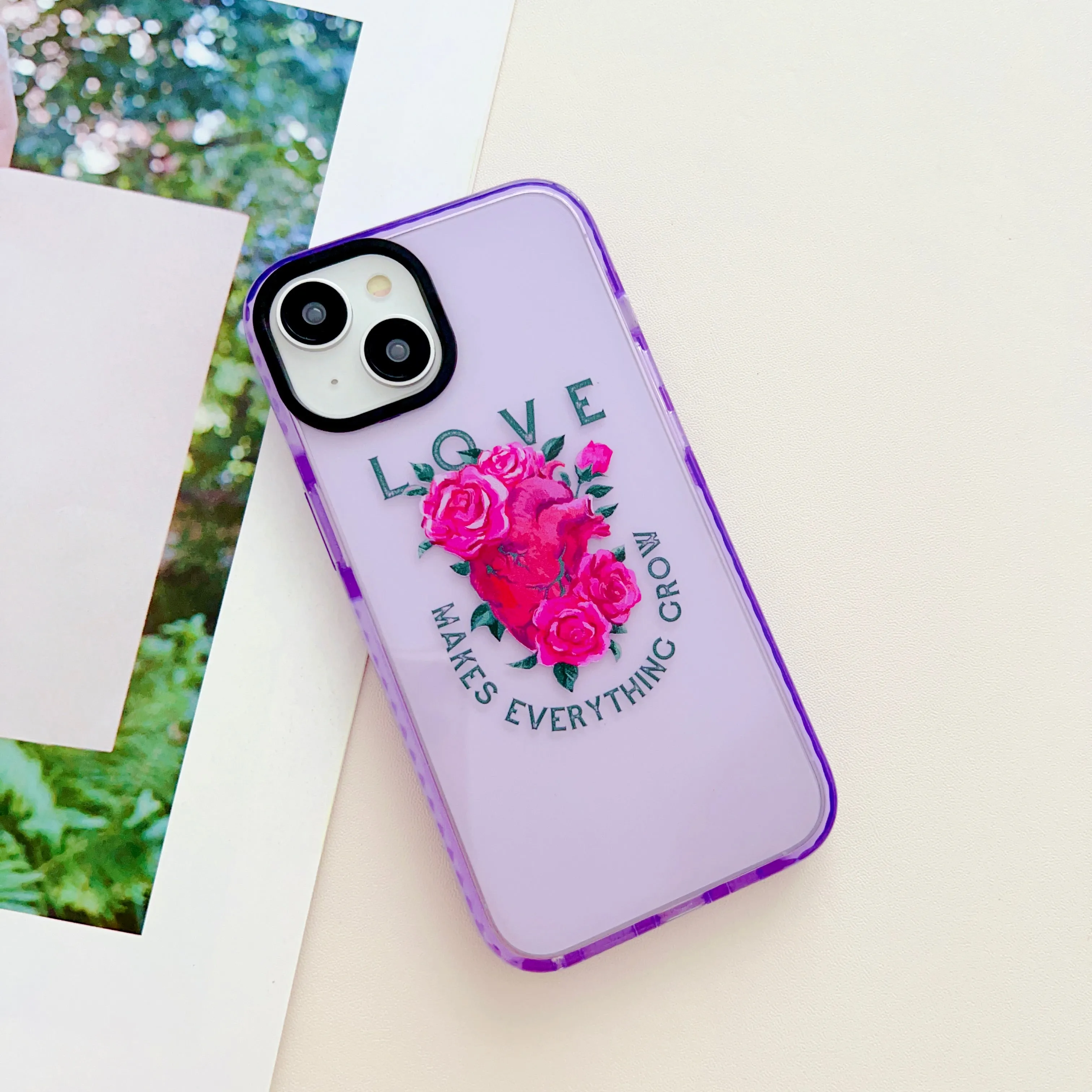 Love Makes Everything Grow Designer Impact Proof Case for iPhone