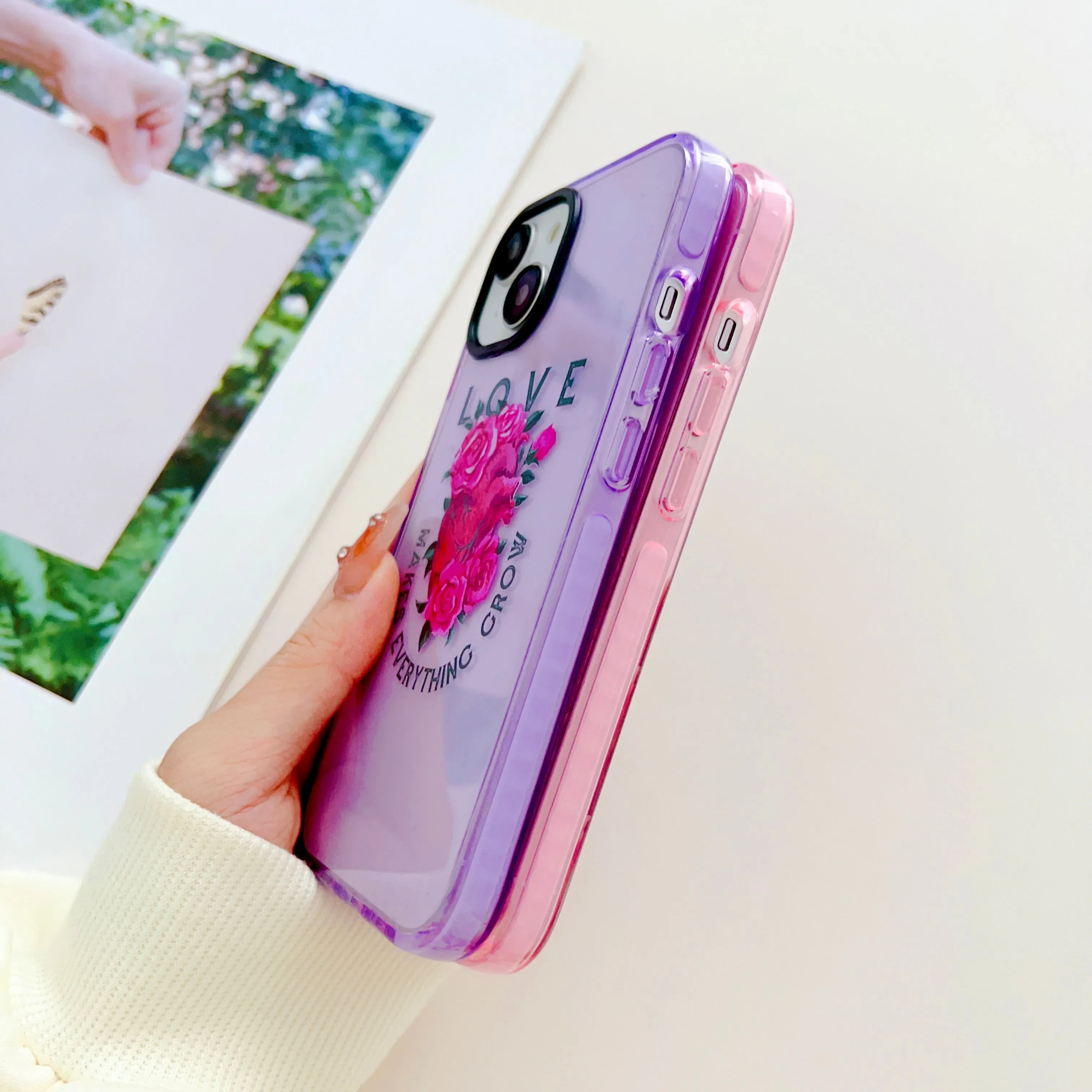 Love Makes Everything Grow Designer Impact Proof Case for iPhone