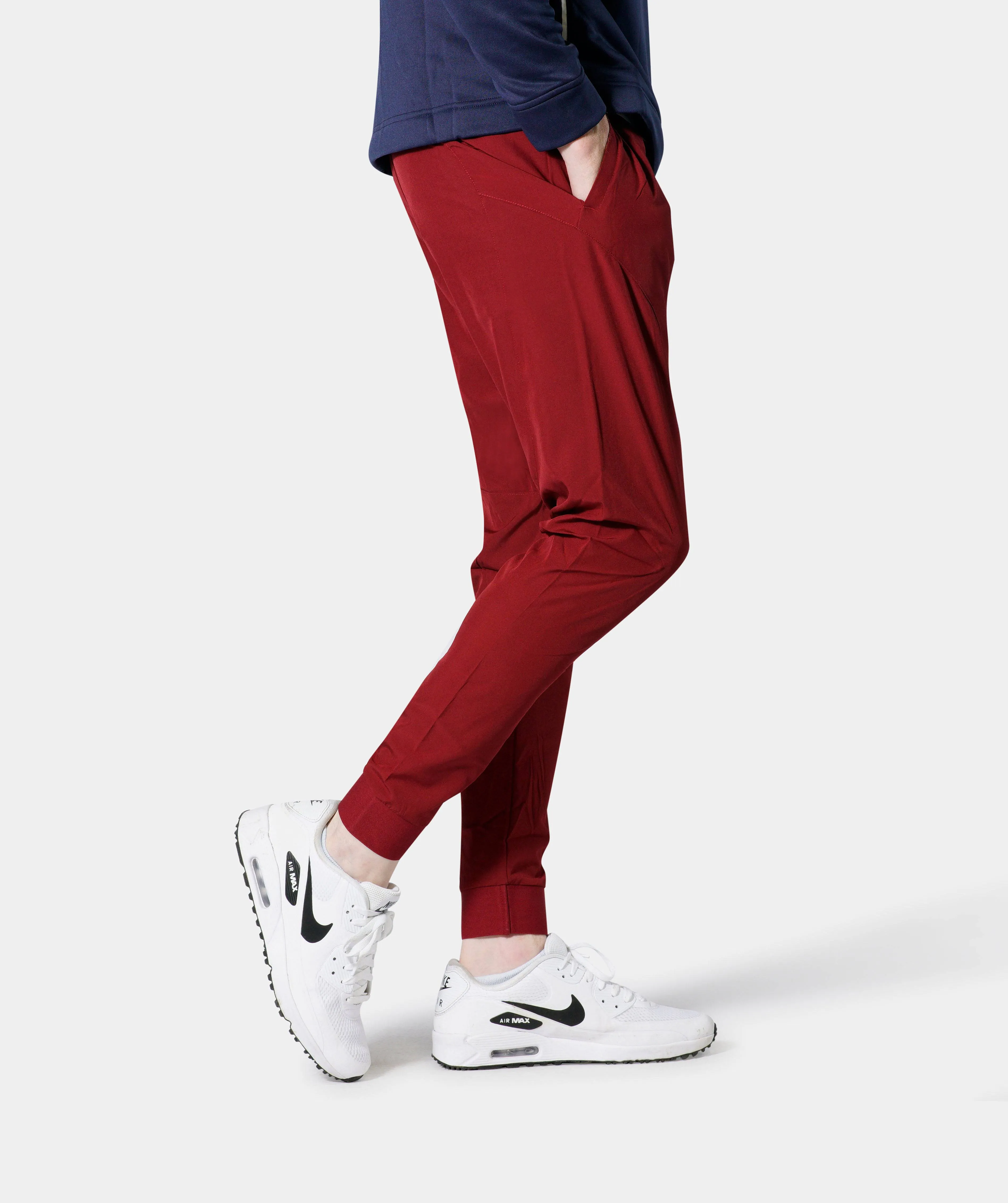 LUXE GOLF JOGGERS - BURGUNDY