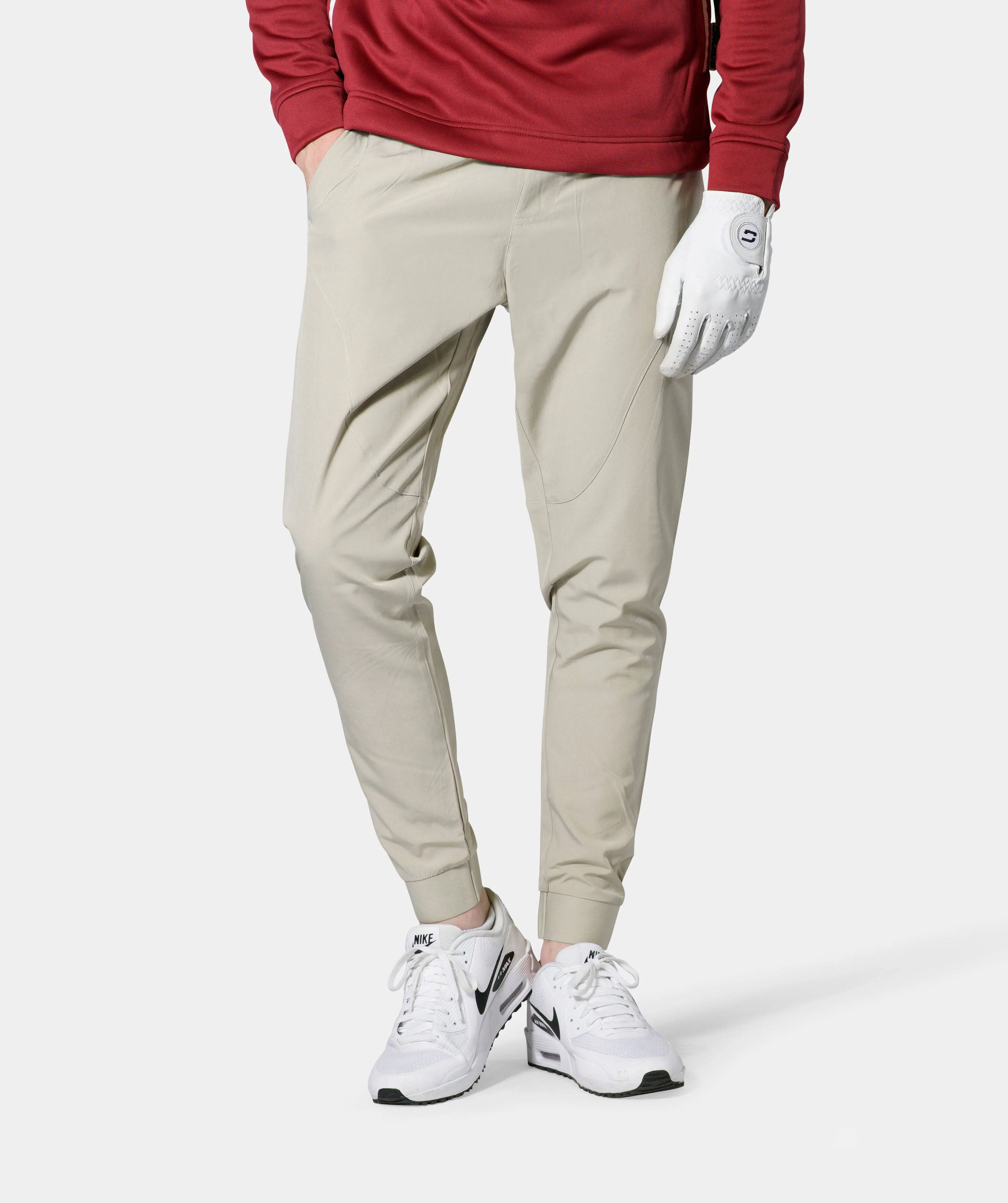 LUXE GOLF JOGGERS - KHAKI