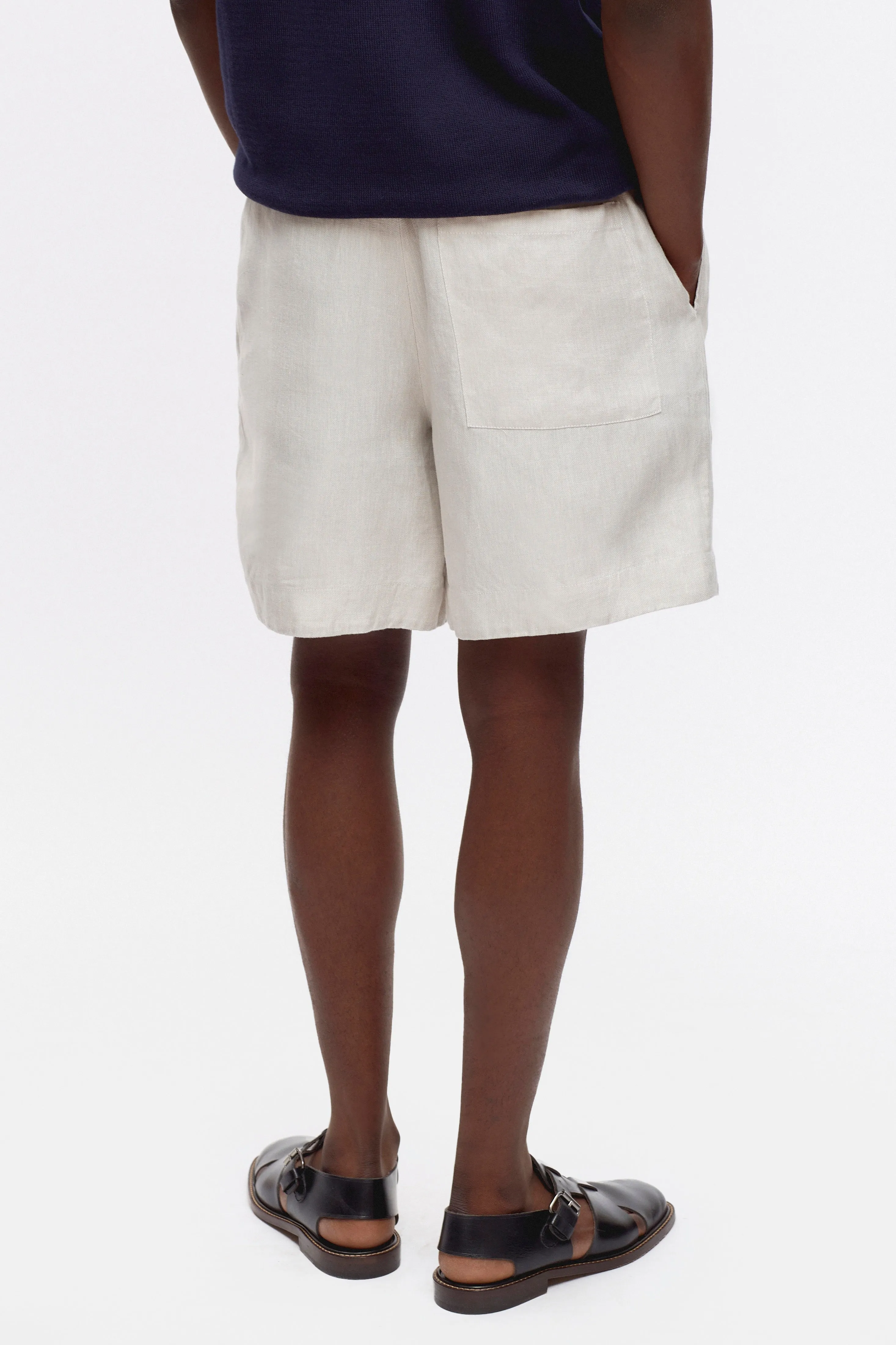 Men's Cairo Linen Short in Natural