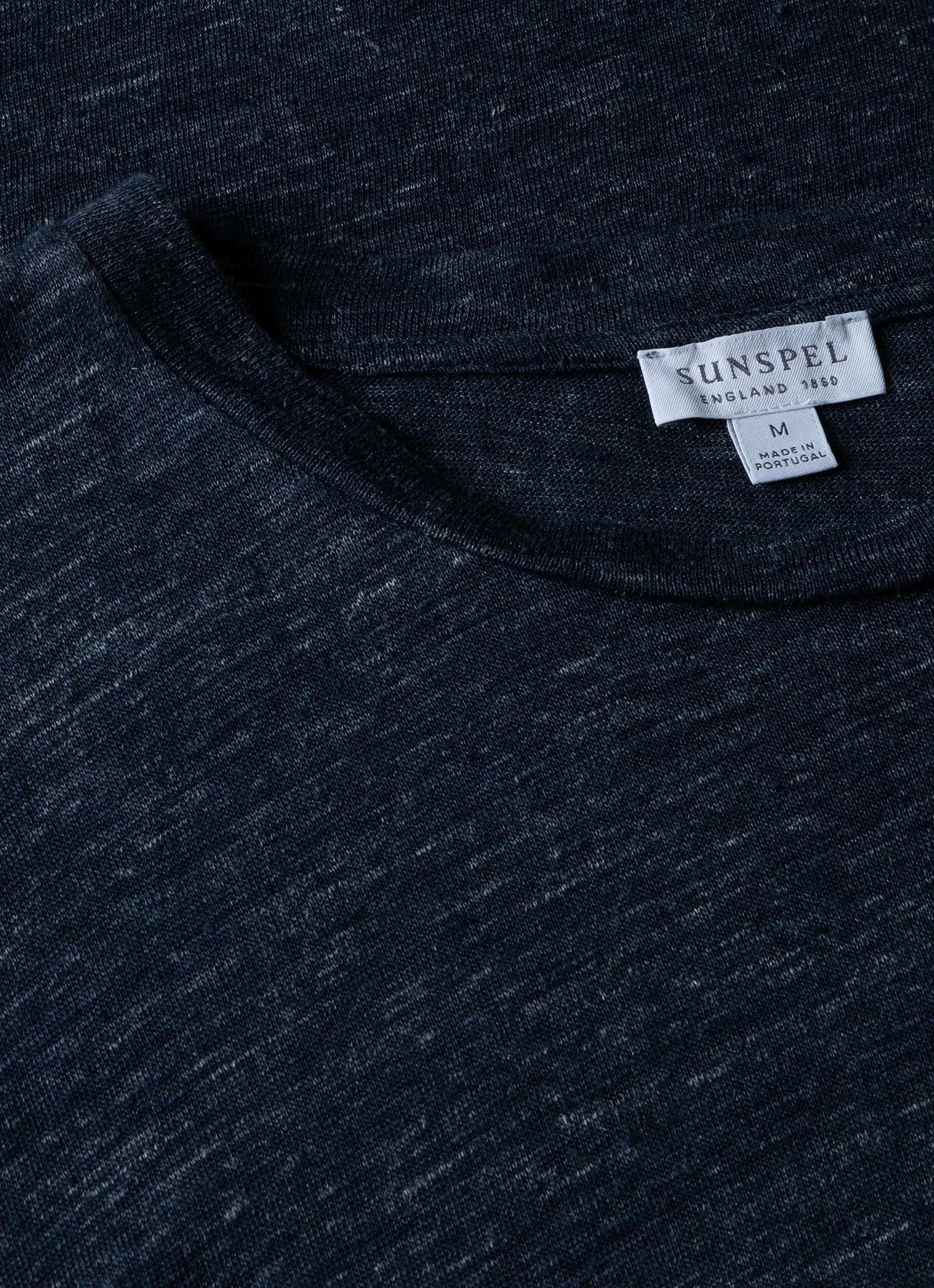 Men's Linen T-shirt in Navy Melange