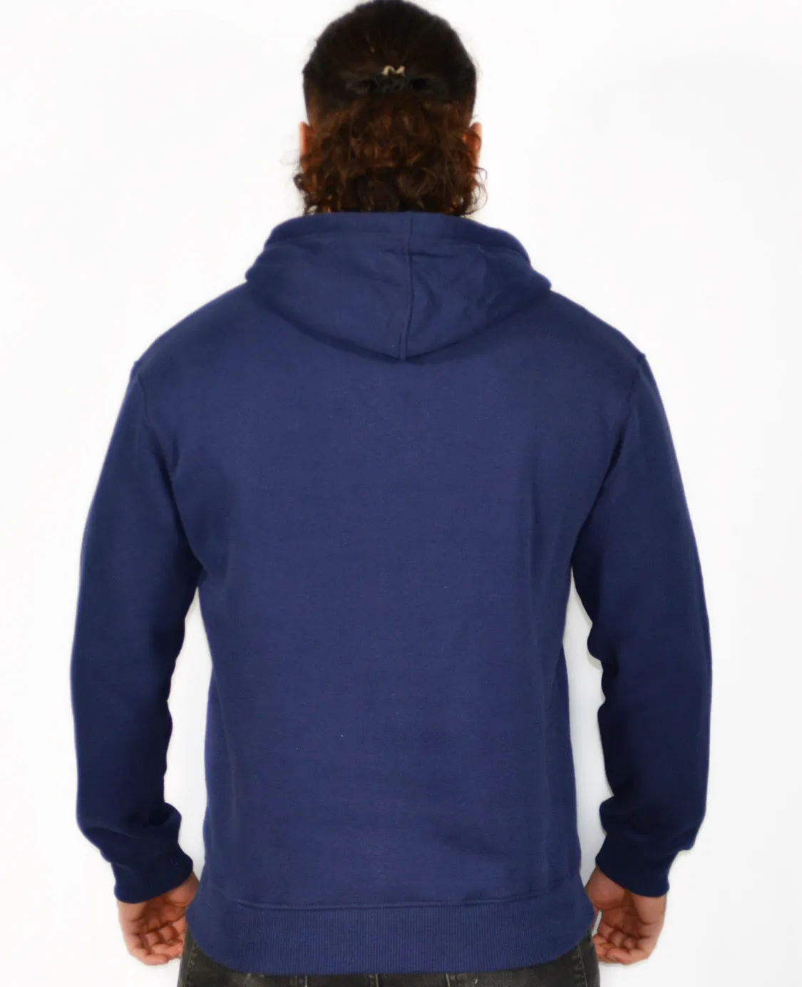 Mens O.G. Symbol Blue Zipped Hooded Top