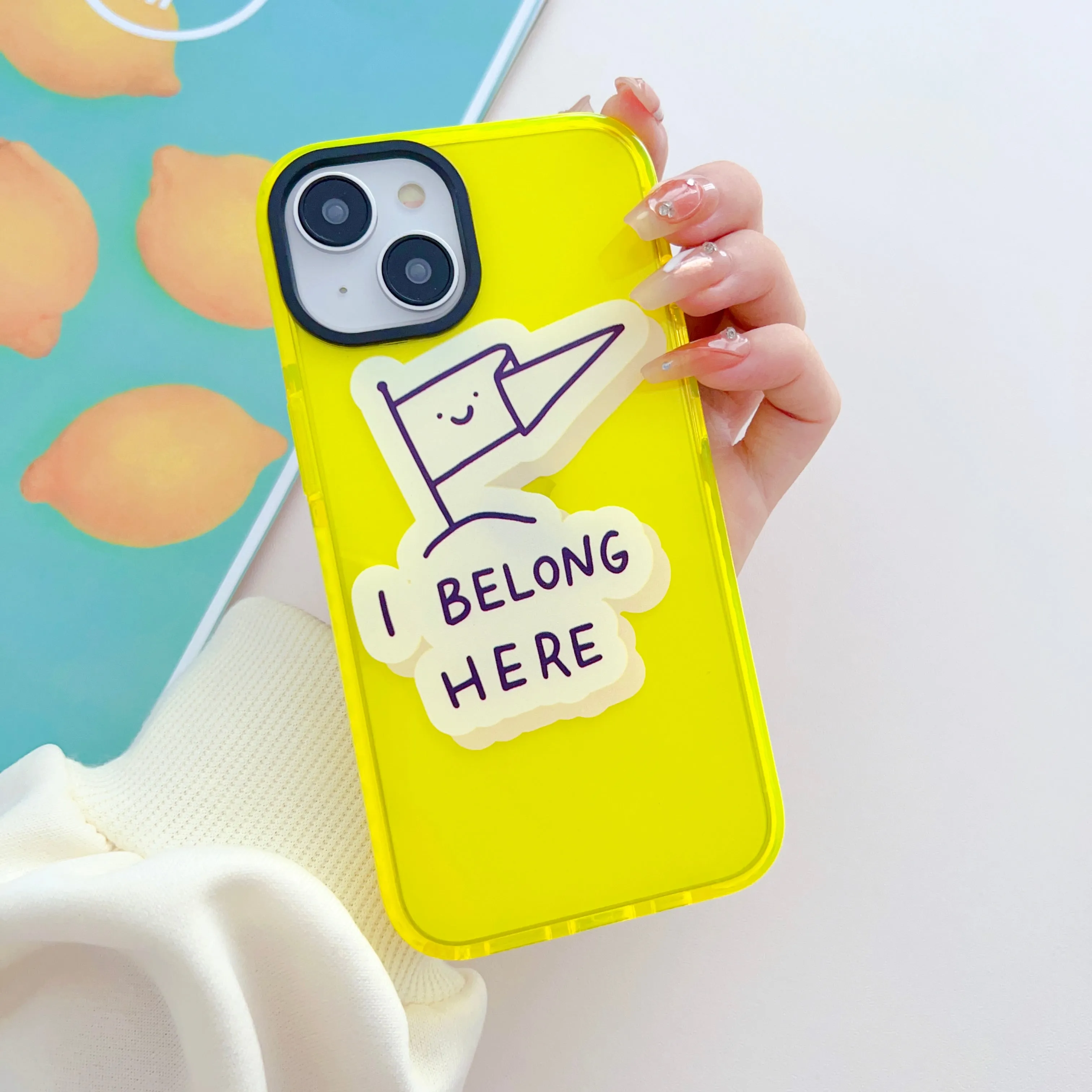 Motivational Stickers Neon Designer Impact Proof Case for iPhone