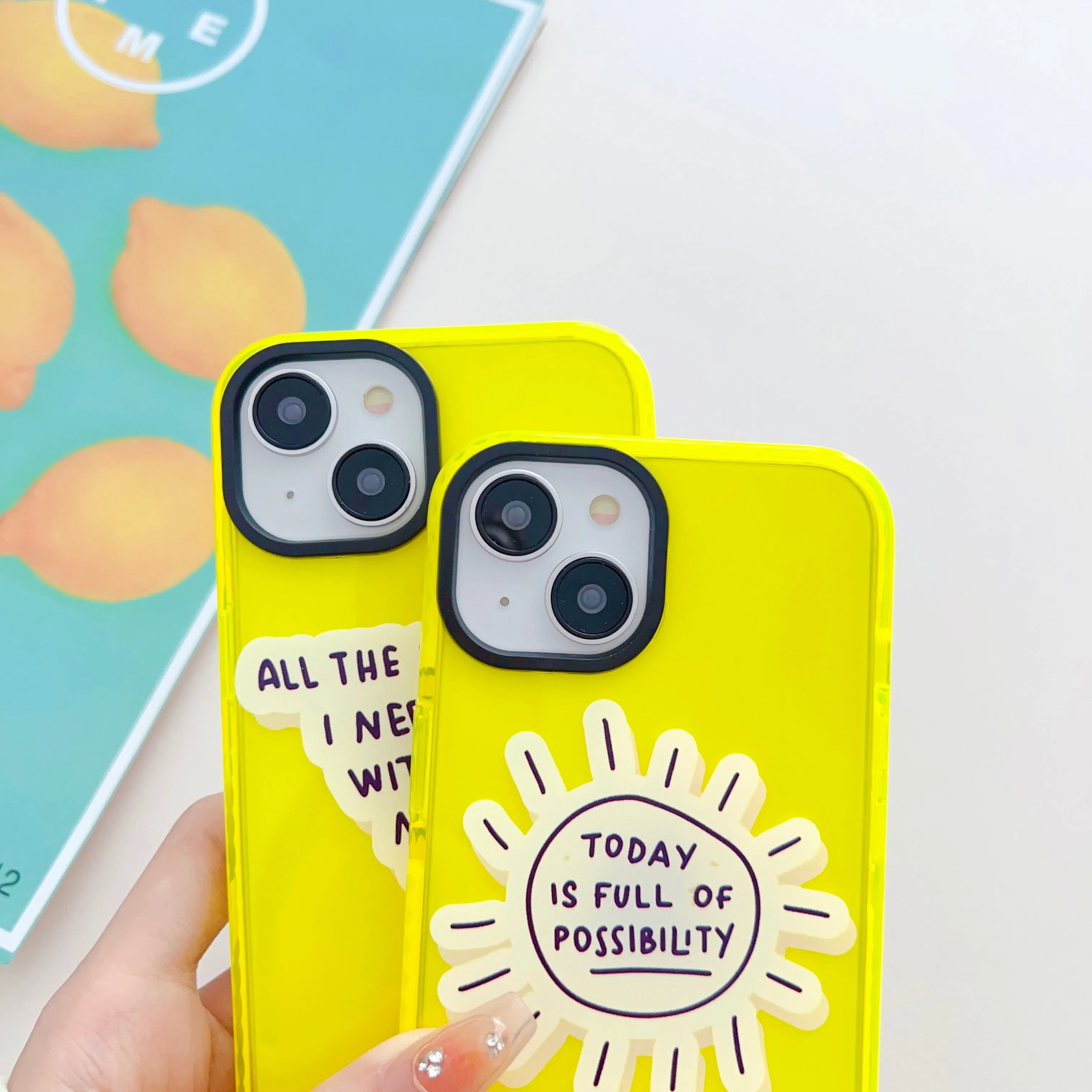 Motivational Stickers Neon Designer Impact Proof Case for iPhone