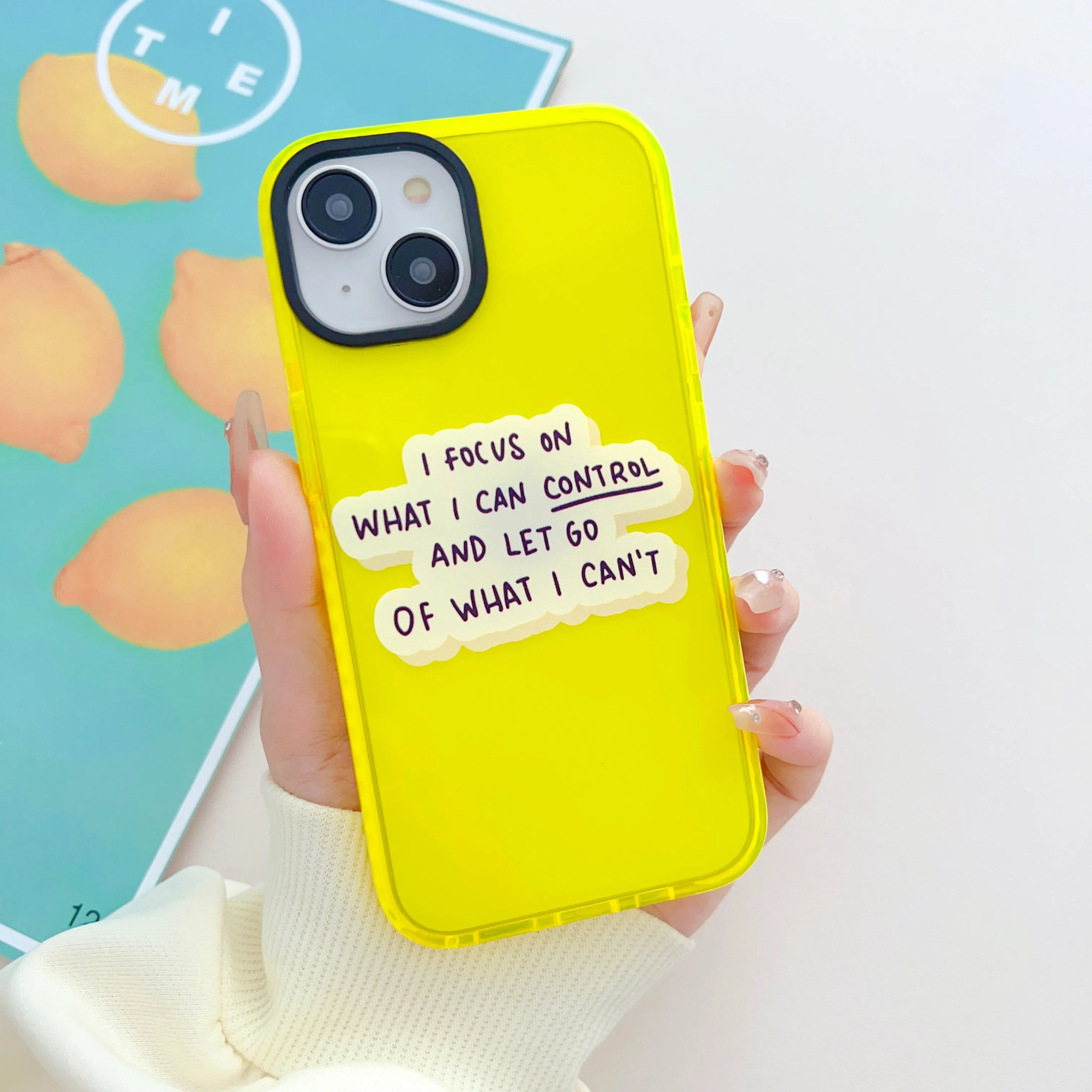 Motivational Stickers Neon Designer Impact Proof Case for iPhone