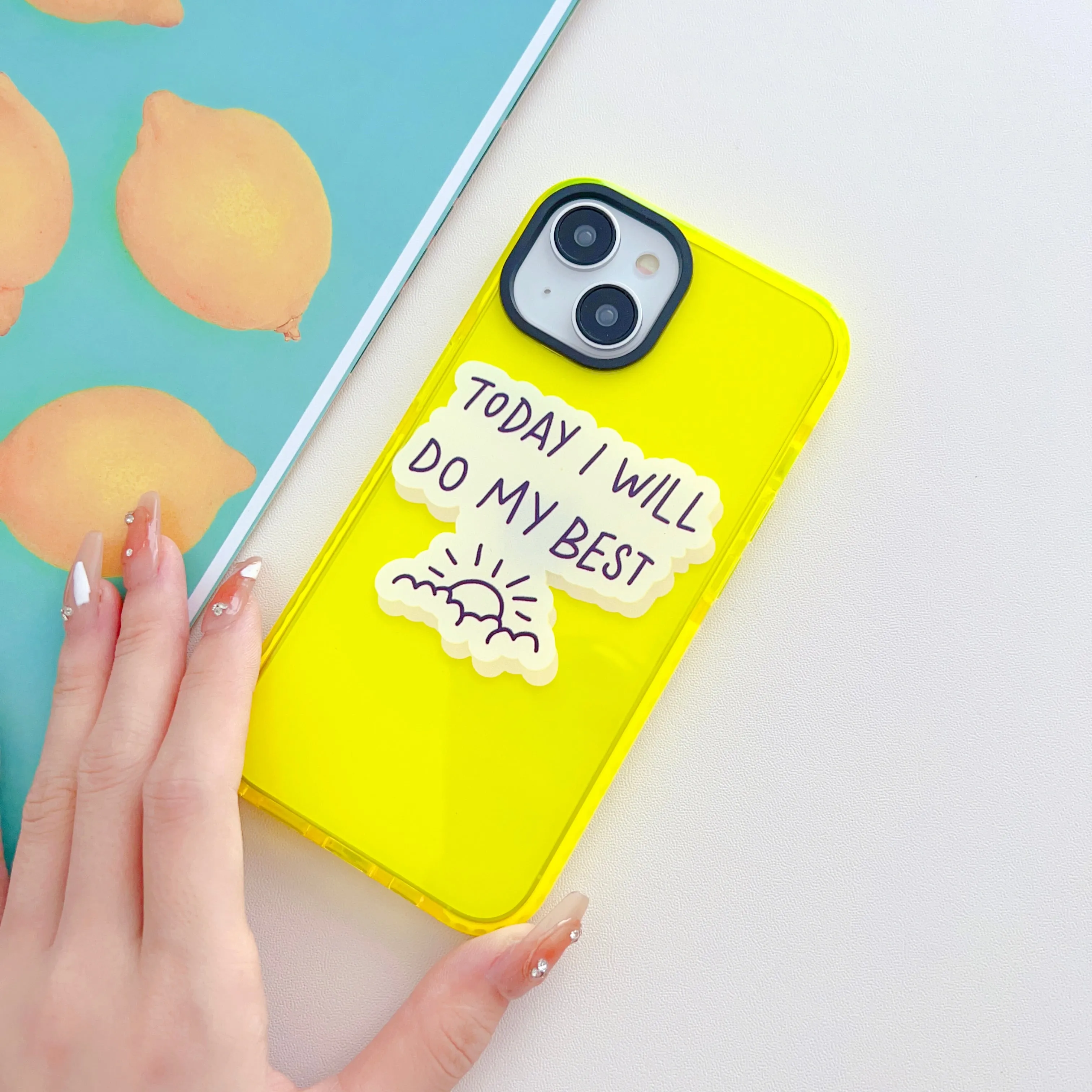 Motivational Stickers Neon Designer Impact Proof Case for iPhone