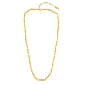 Passion Waterproof Short Organic Link Necklace 18K Gold Plating