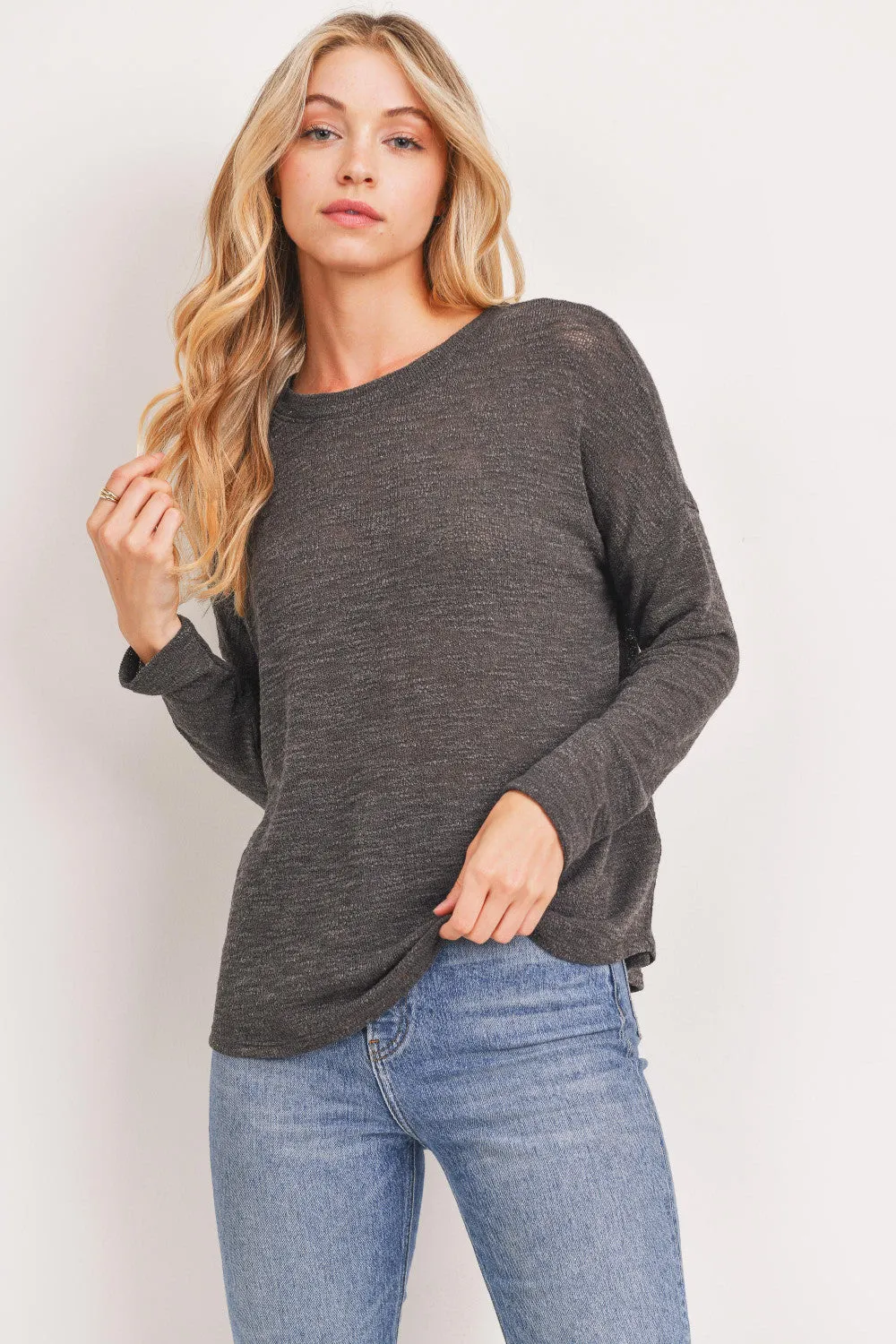 ROUND NECK SLUB LONG SLEEVE