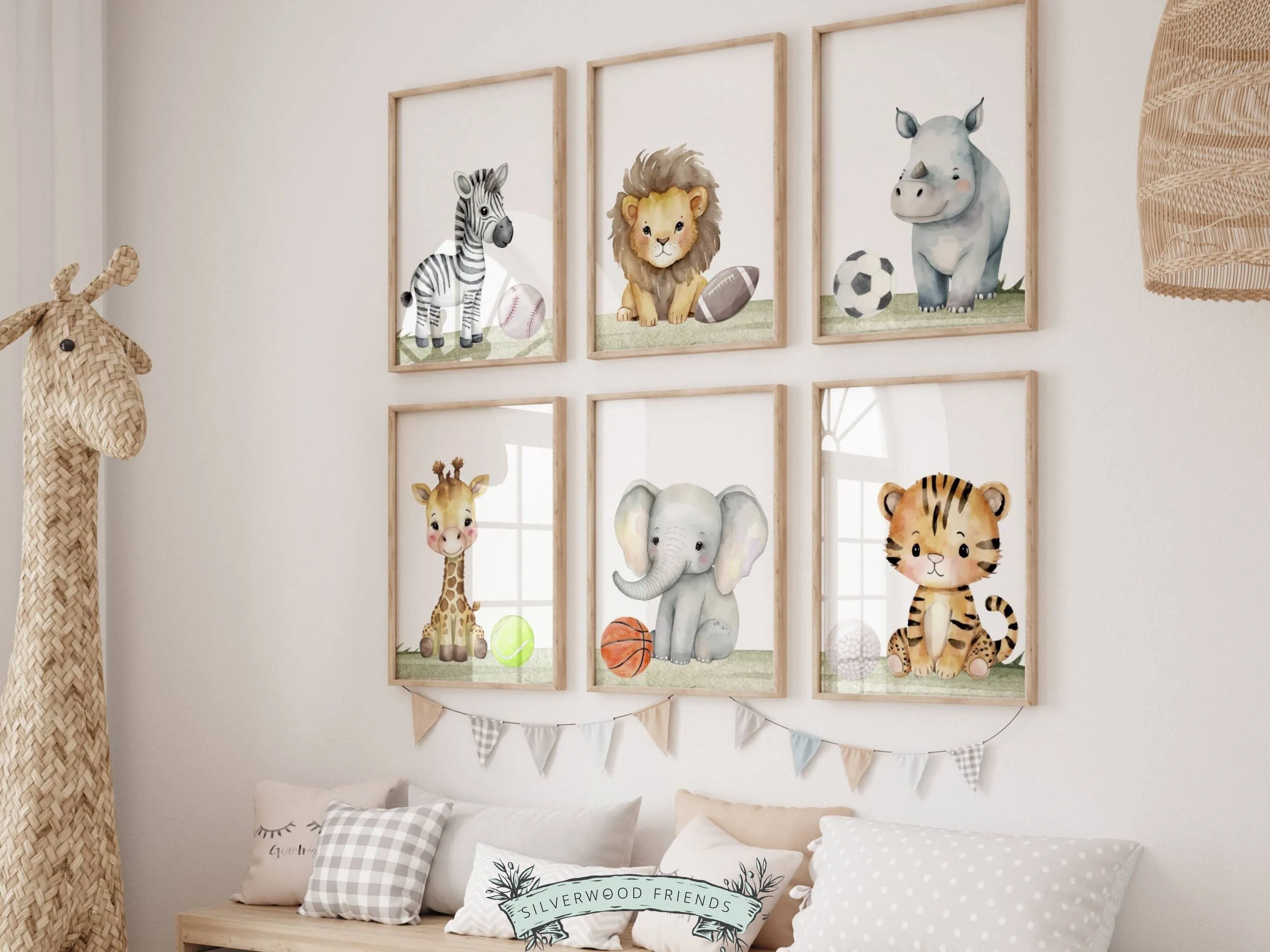 Safari Sport Nursery Print Set of 3