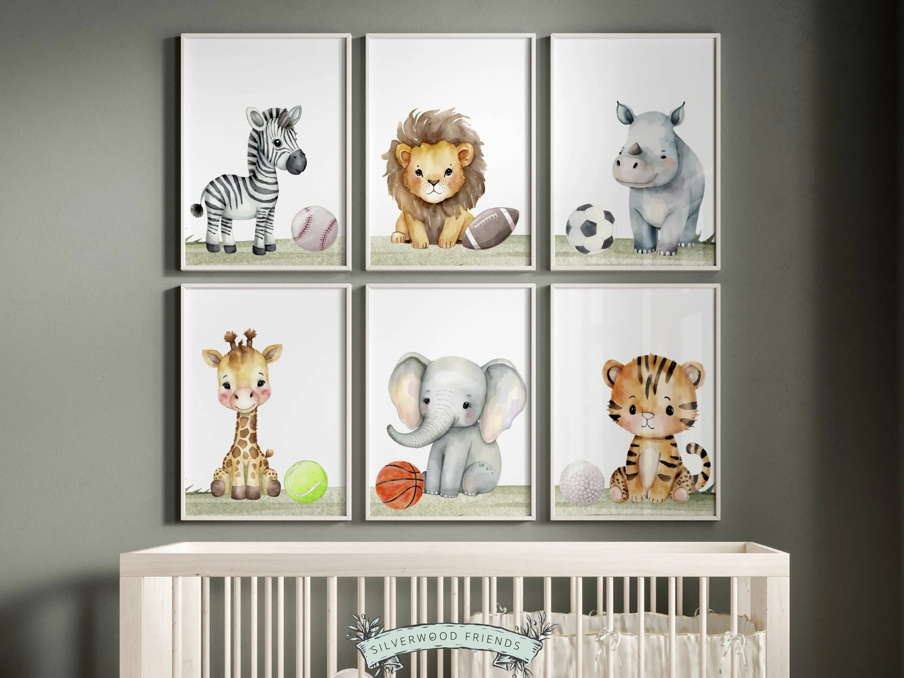 Safari Sport Nursery Print Set of 3