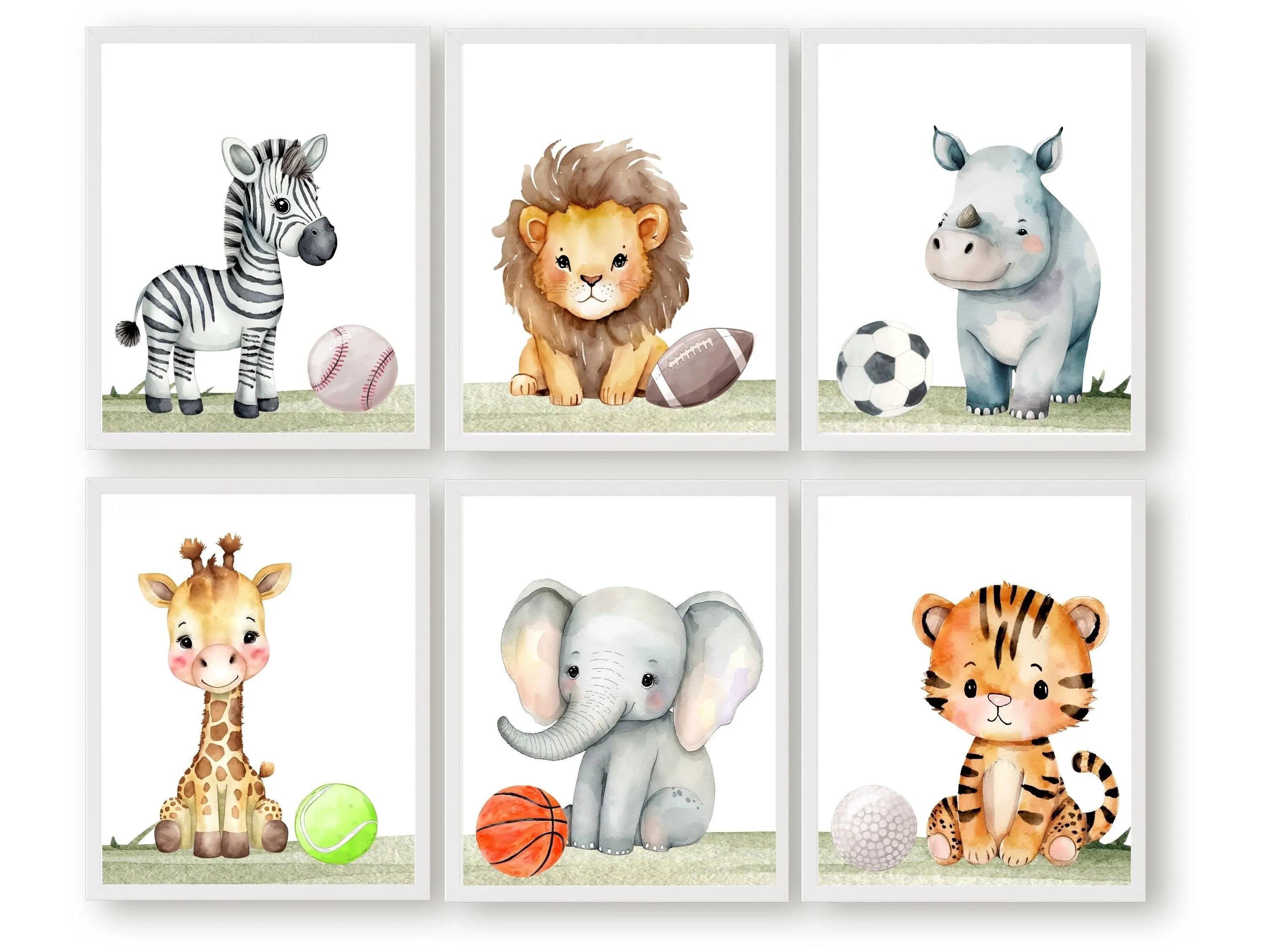 Safari Sport Nursery Print Set of 3