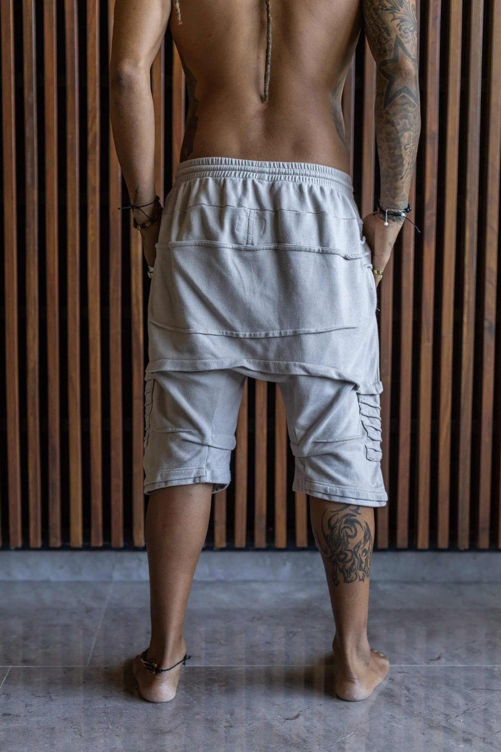 SAHARA Shorts - Comfy Drop Crotch Cotton Shorts with Unique Details