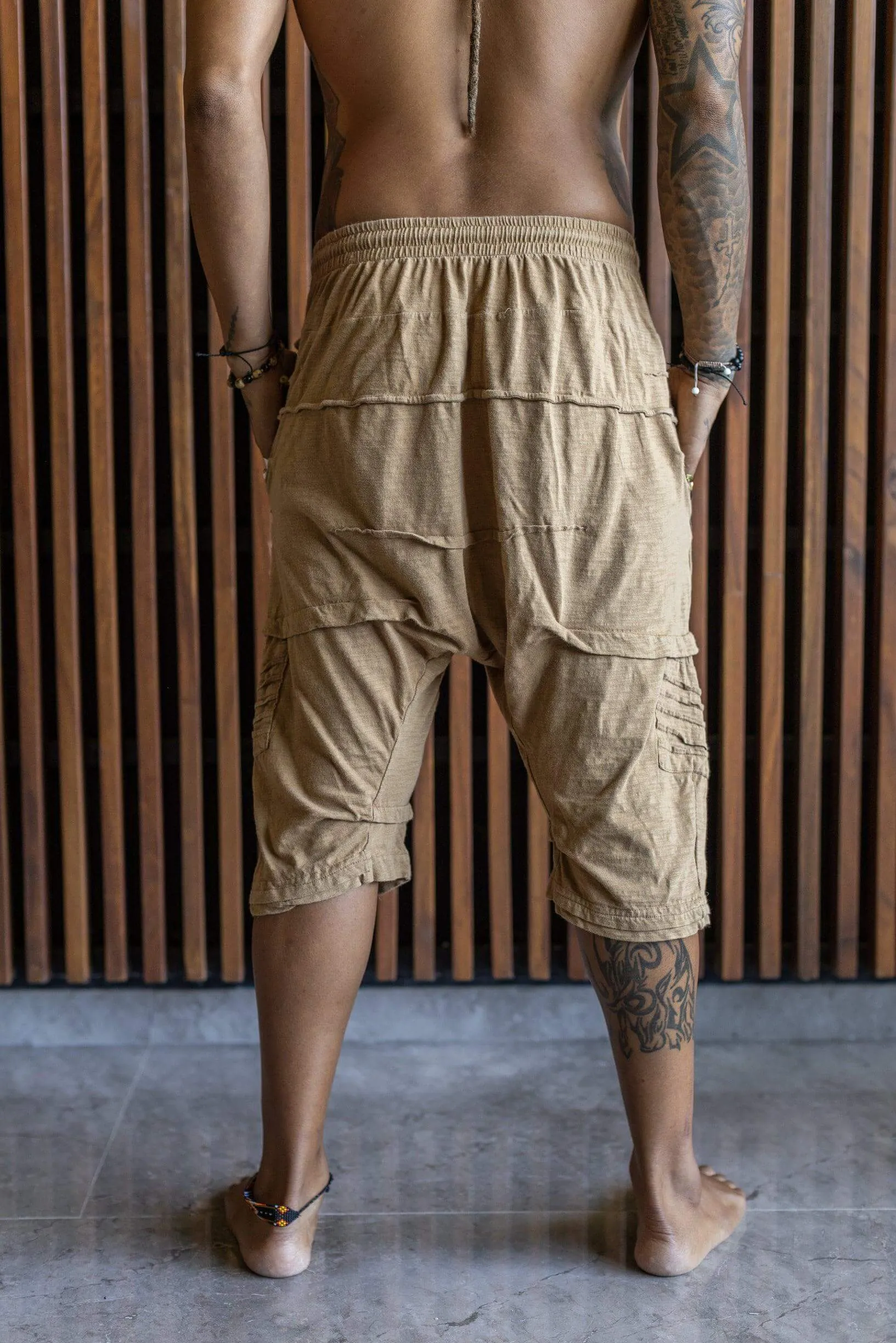 SAHARA Shorts - Comfy Drop Crotch Cotton Shorts with Unique Details