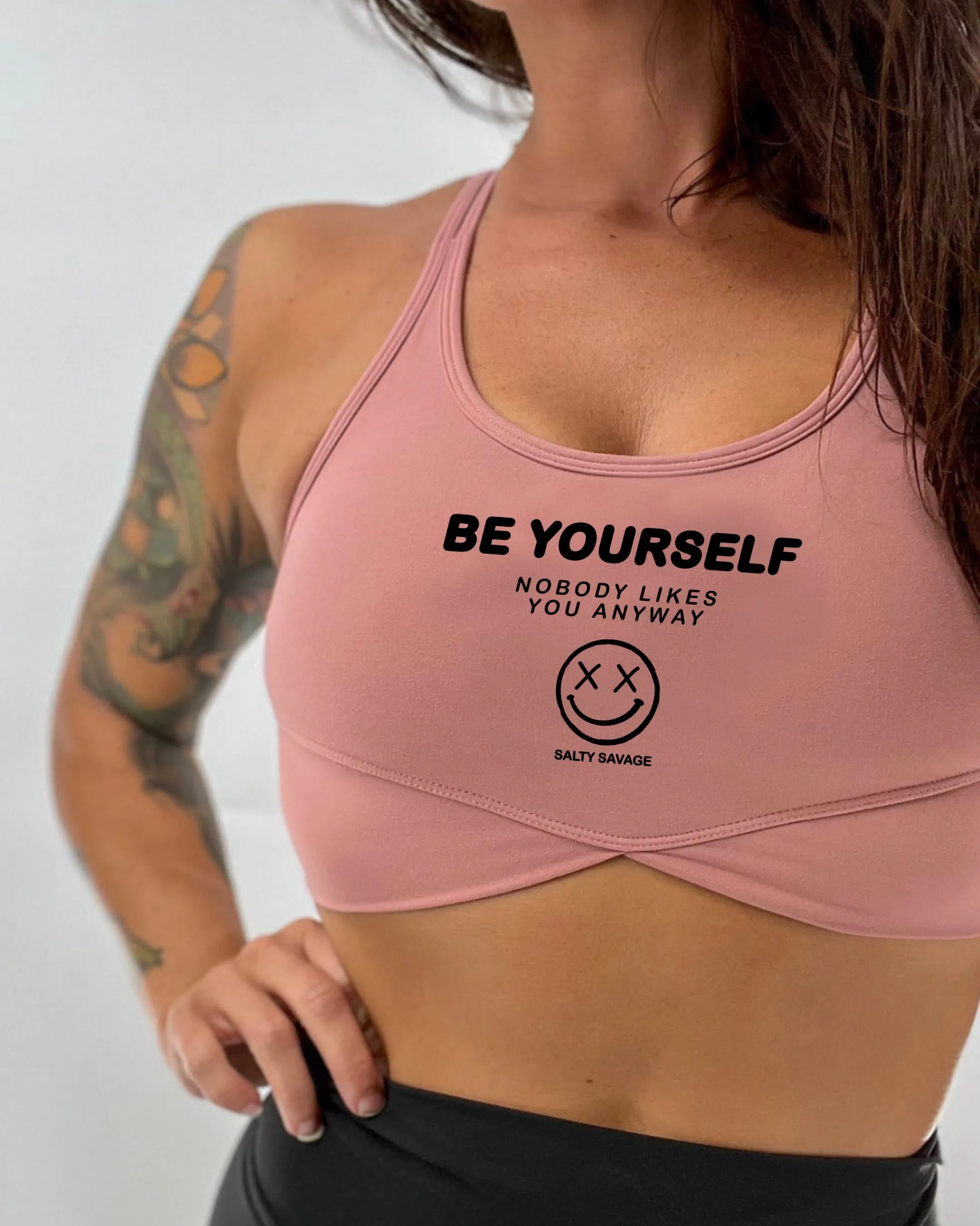 Salty Savage Ladies "Be Yourself” V Cut Sports Bra