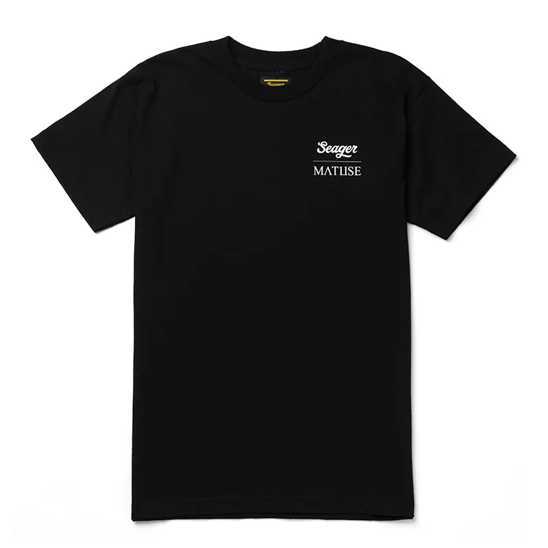 SEAGER X MATUSE SCRAPBOOK TEE - BLACK