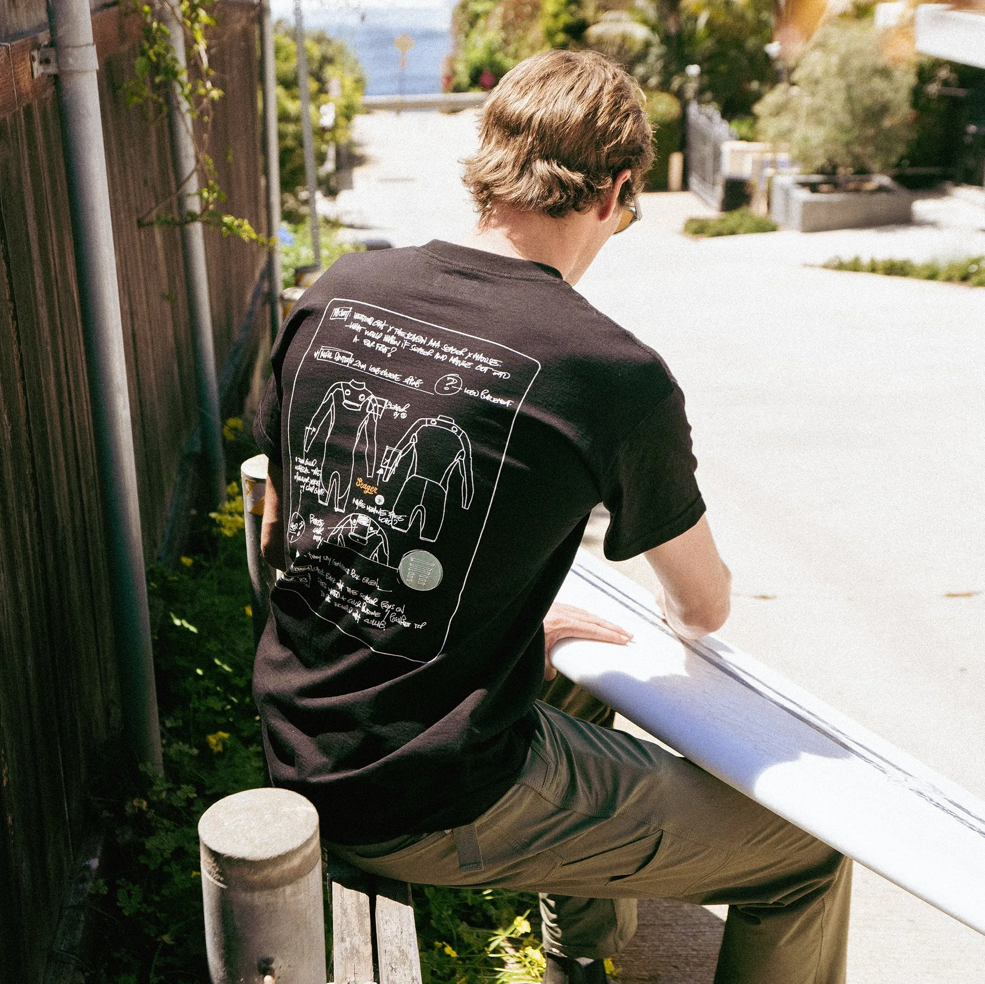 SEAGER X MATUSE SCRAPBOOK TEE - BLACK