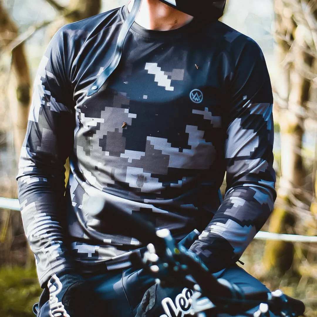 Stealth Digital Camo Long Sleeve MTB Jersey