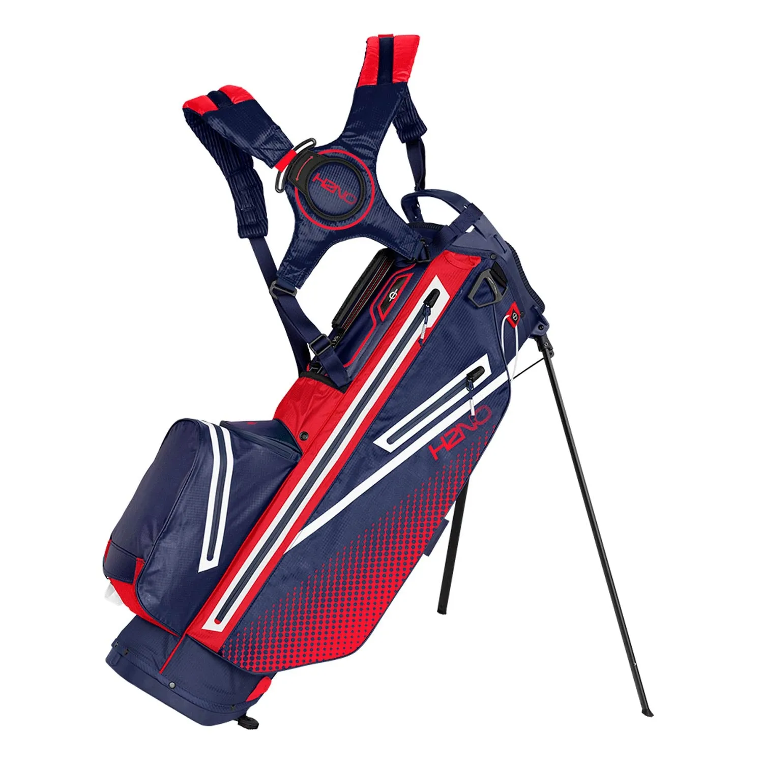 Sun Mountain H2NO 2023 14 Way Stand Bag - Navy/Red/White