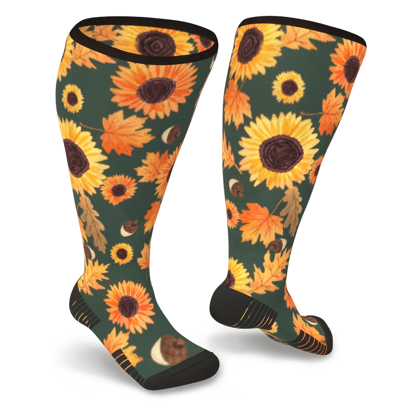 Sunflower Diabetic Compression Socks