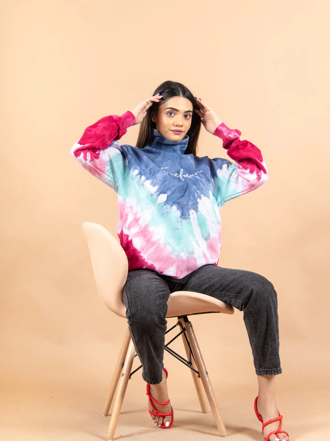 Tarefaan Printed Tie and Dye Turtleneck