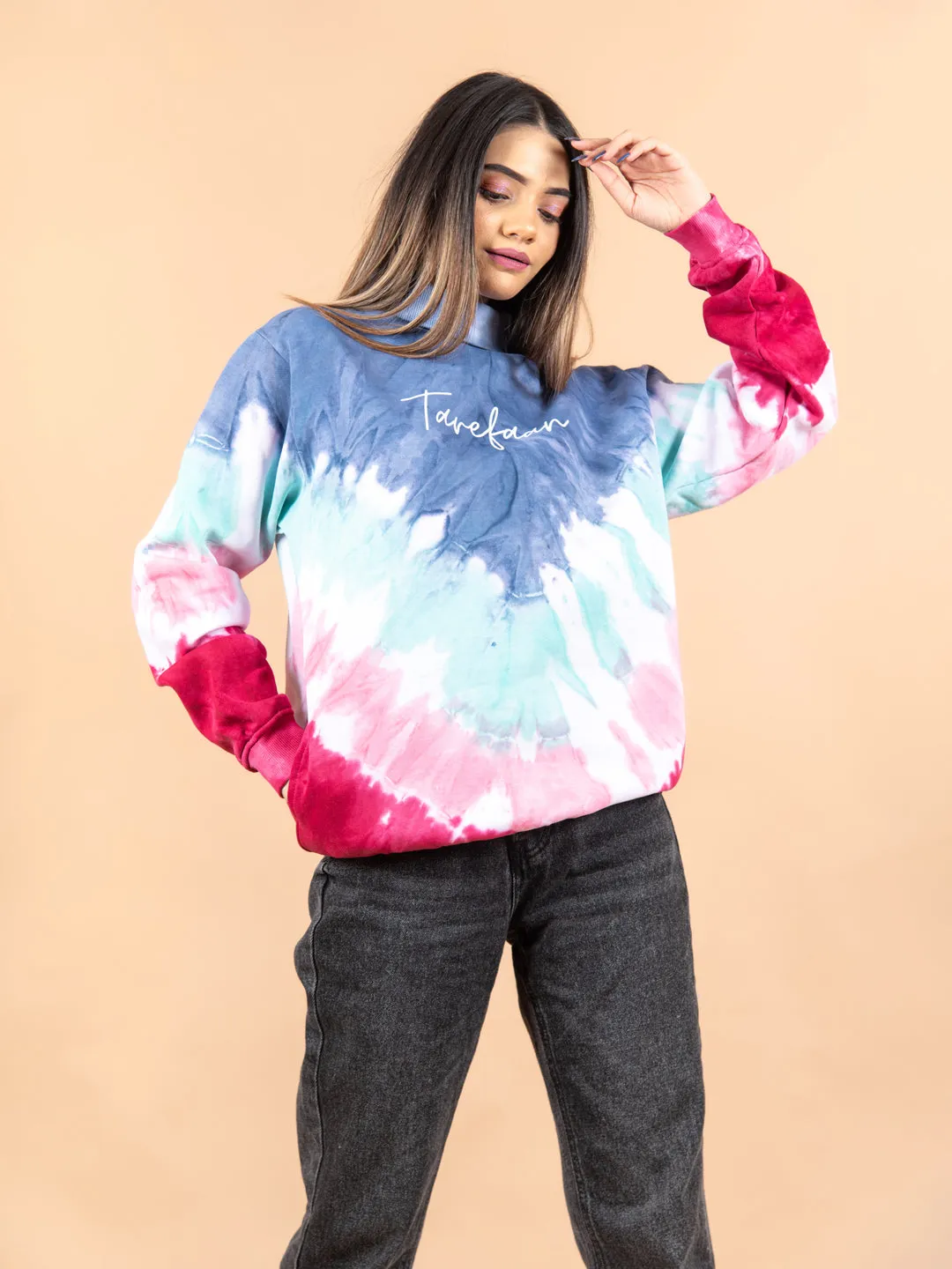 Tarefaan Printed Tie and Dye Turtleneck