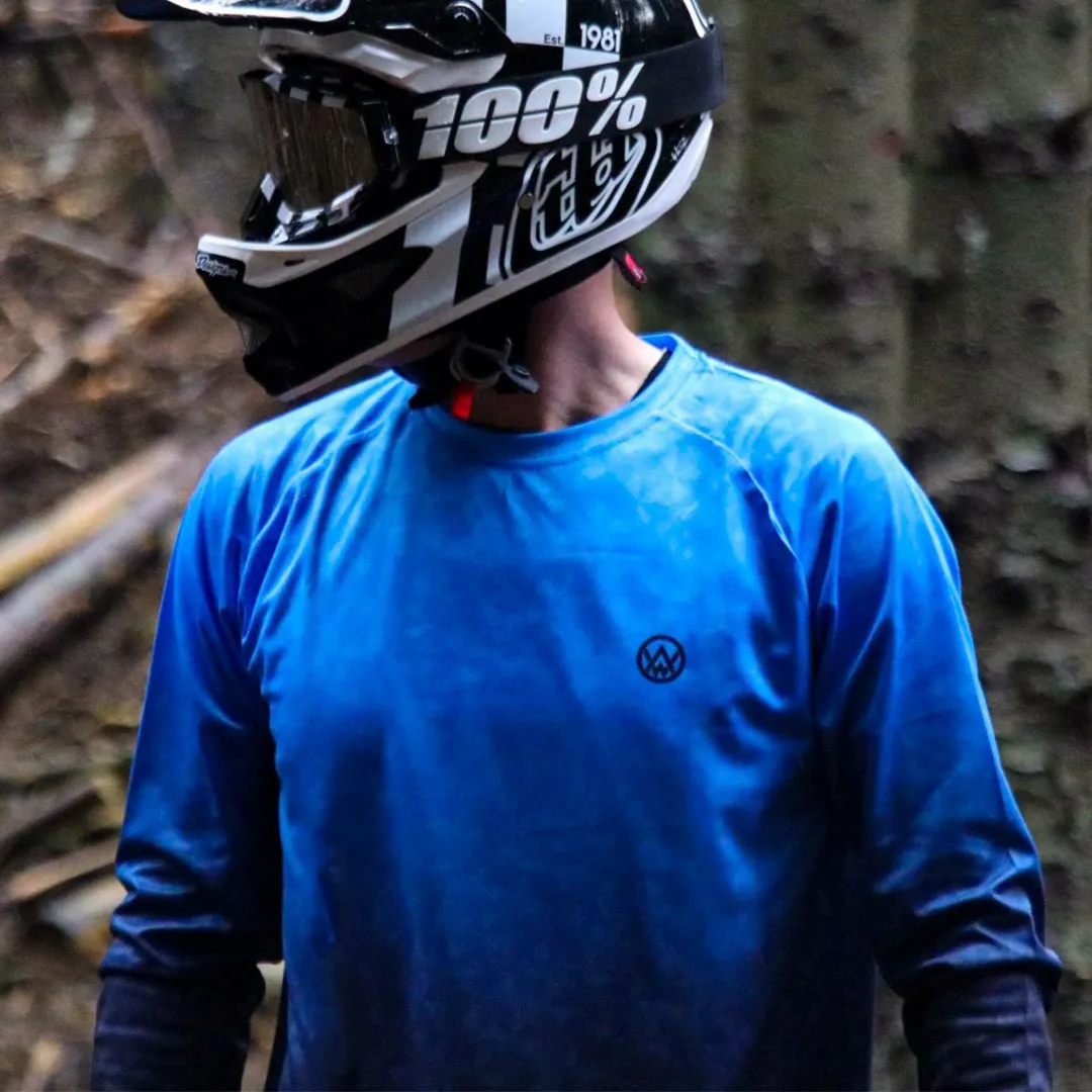 Triangulation Cobalt Long Sleeve MTB Jersey