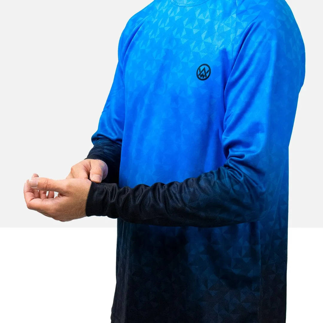 Triangulation Cobalt Long Sleeve MTB Jersey