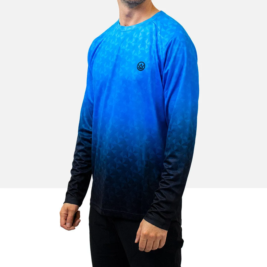 Triangulation Cobalt Long Sleeve MTB Jersey