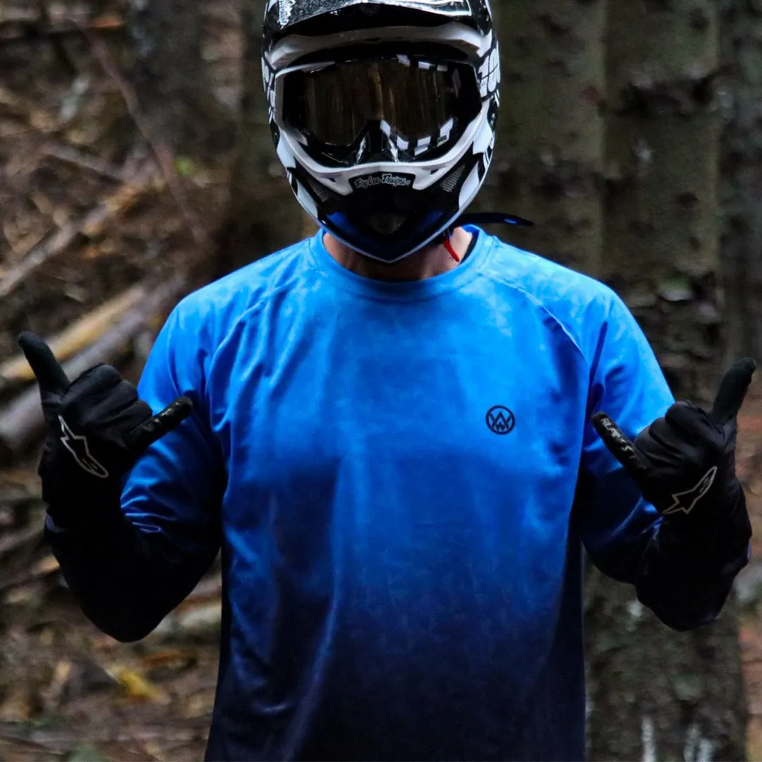 Triangulation Cobalt Long Sleeve MTB Jersey