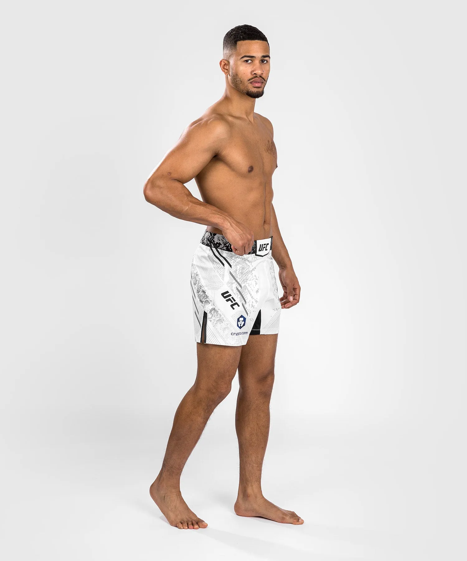 UFC Adrenaline by Venum Personalized Authentic Fight Night Men's Fight Short - Short Fit - White