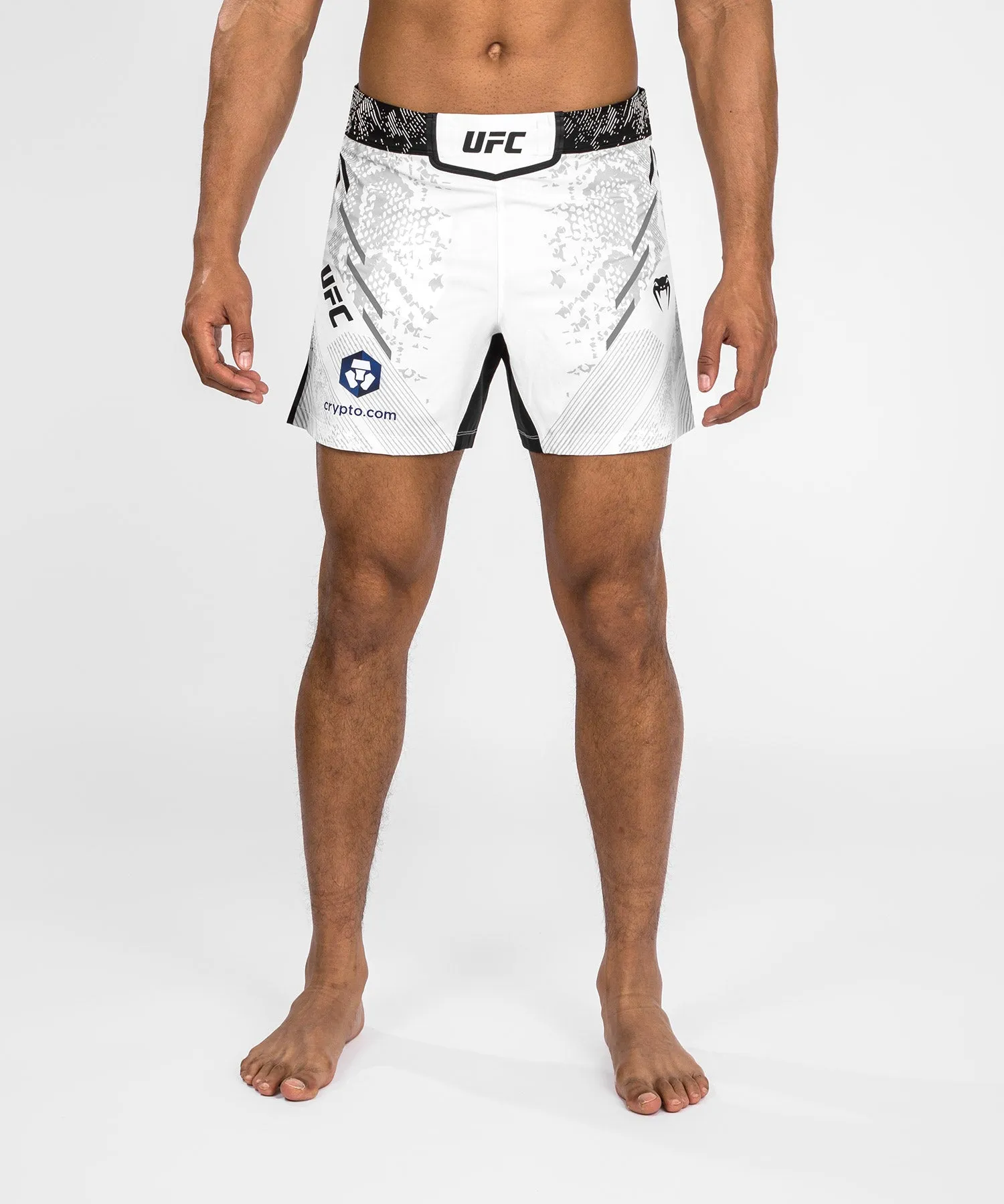 UFC Adrenaline by Venum Personalized Authentic Fight Night Men's Fight Short - Short Fit - White