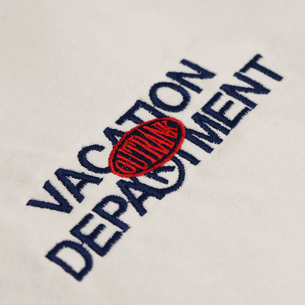 Vacation Department Embroidered Tee Vintage White